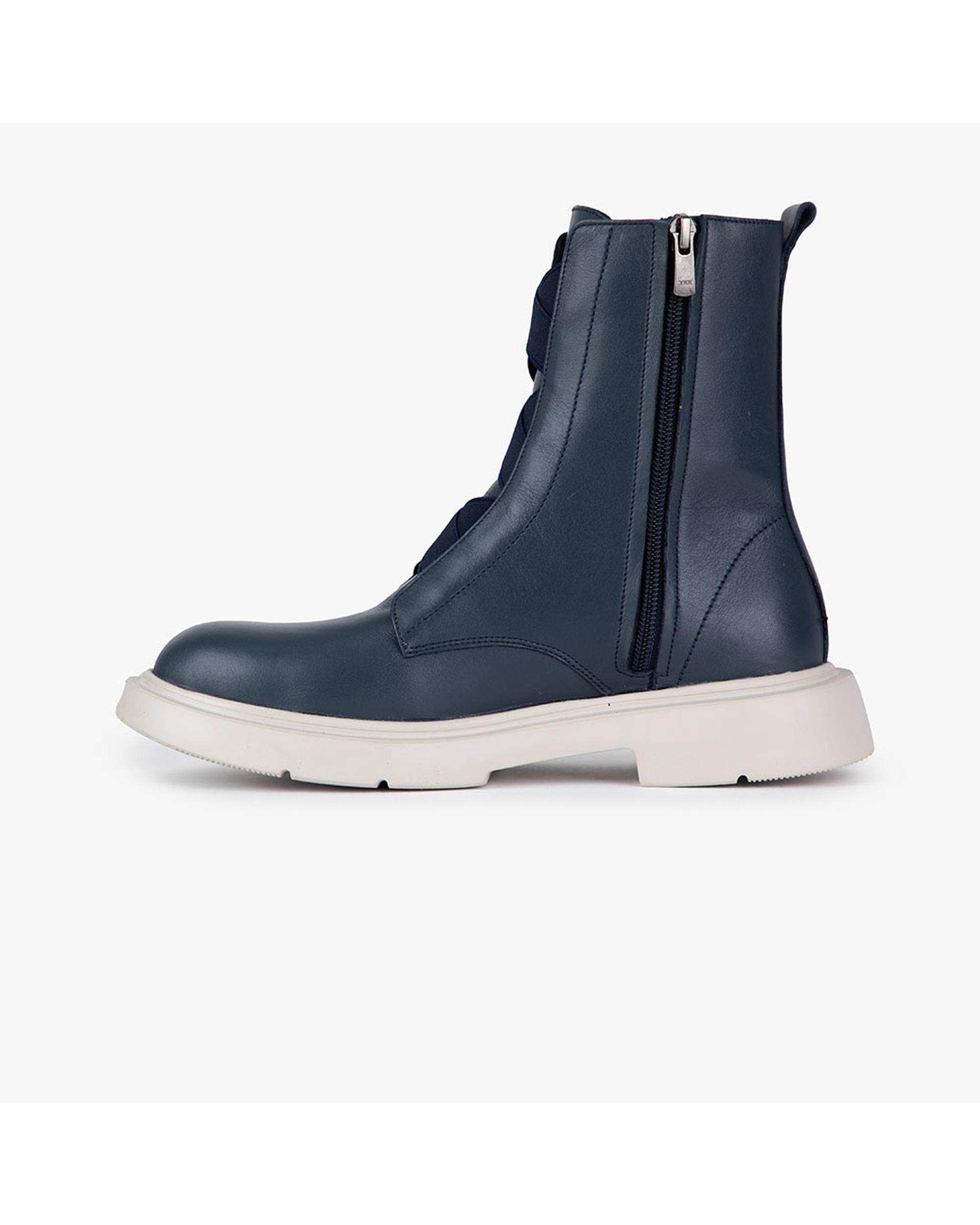 بوت چرم زنانه طبی سرمه ای برتونیکس Berttonix کد 3030