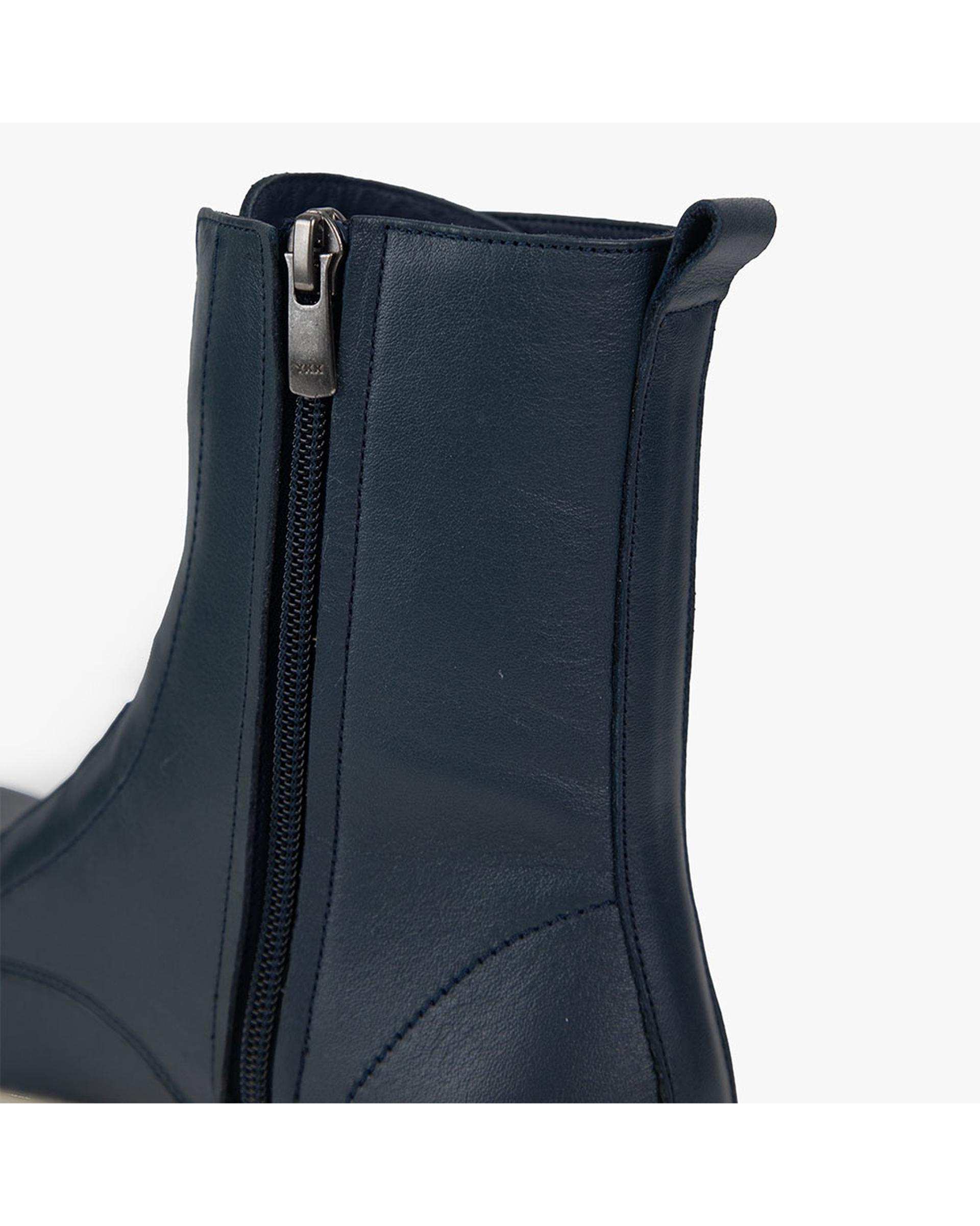 بوت چرم زنانه طبی سرمه ای برتونیکس Berttonix کد 3030