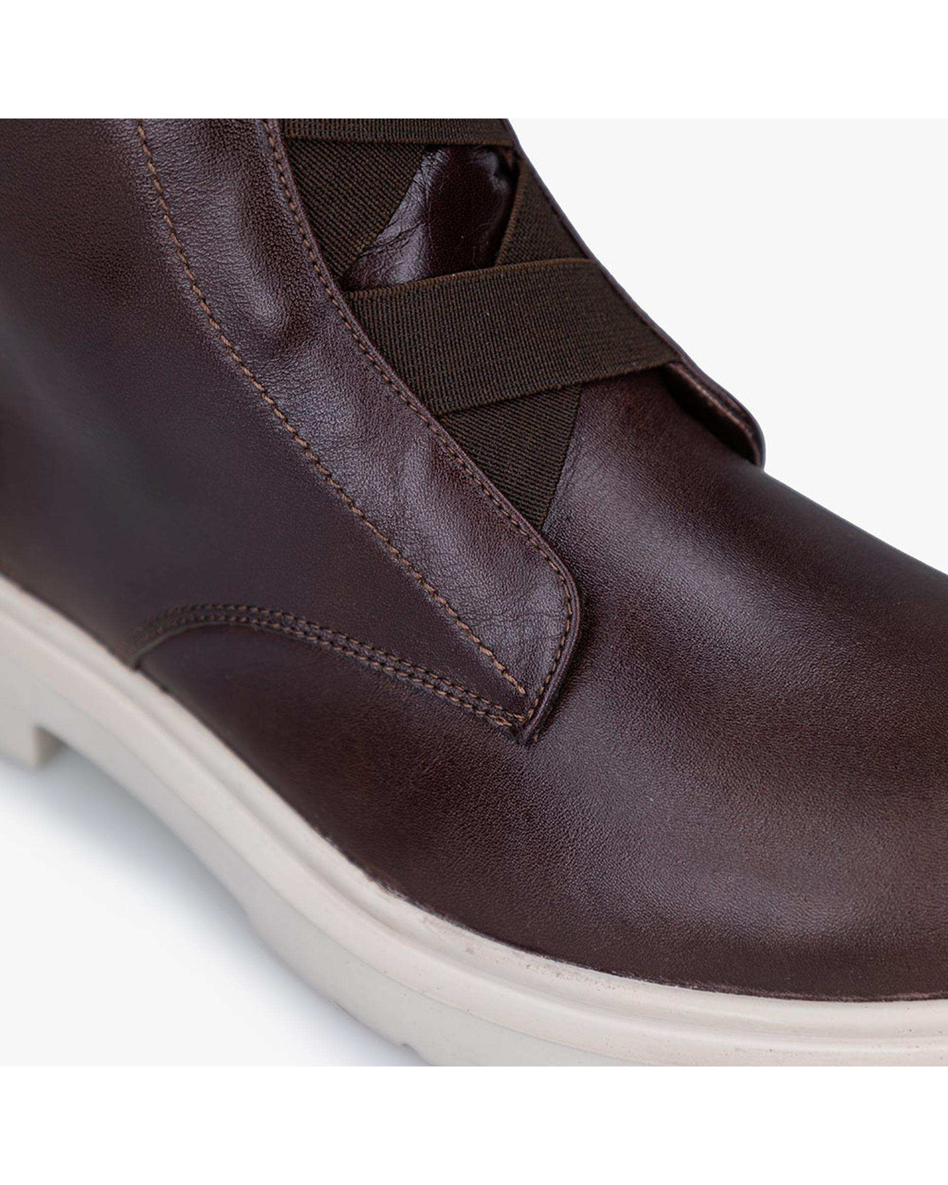 بوت چرم زنانه طبی قهوه ای برتونیکس Berttonix کد 3030