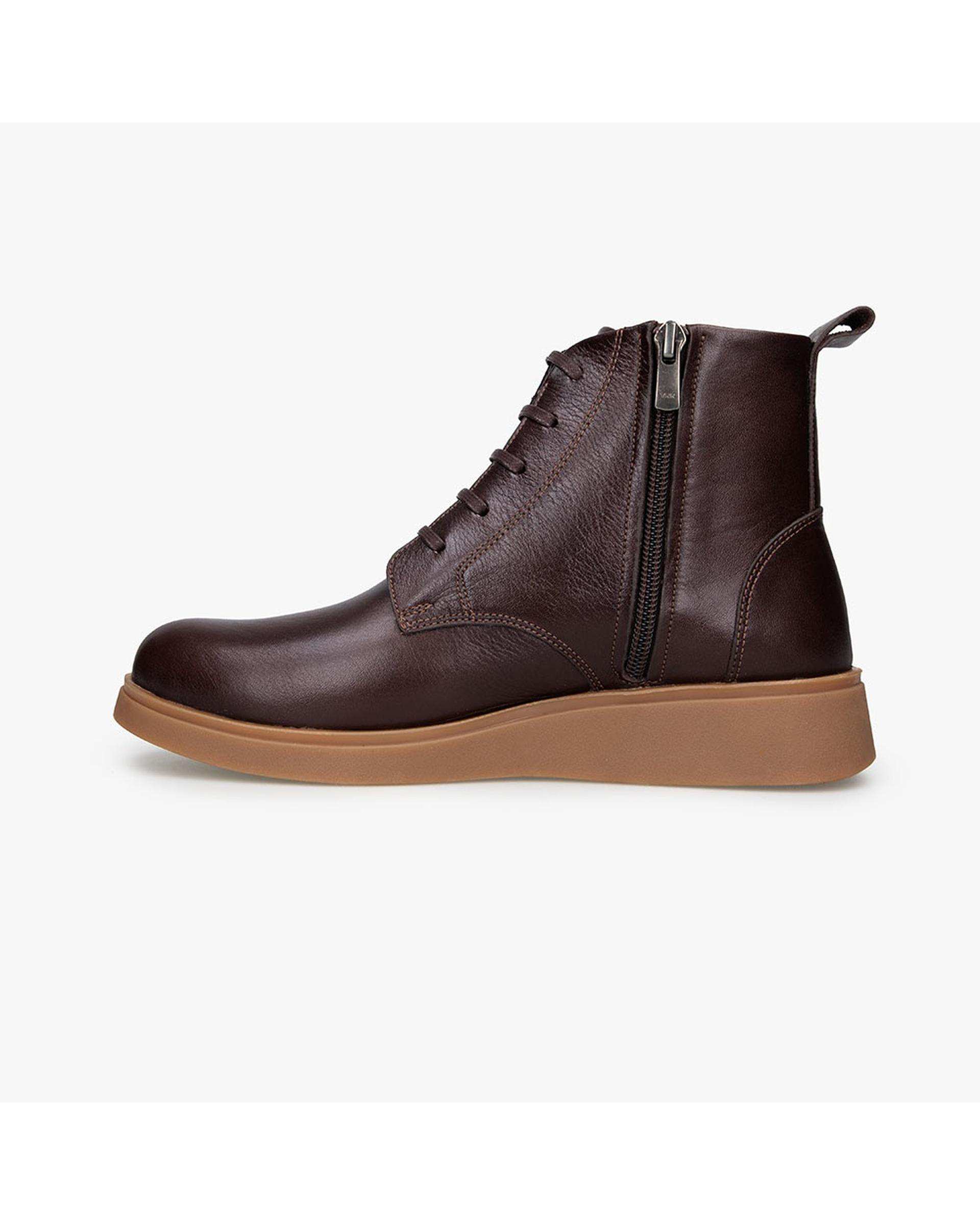 بوت چرم زنانه طبی قهوه ای برتونیکس Berttonix کد 2466