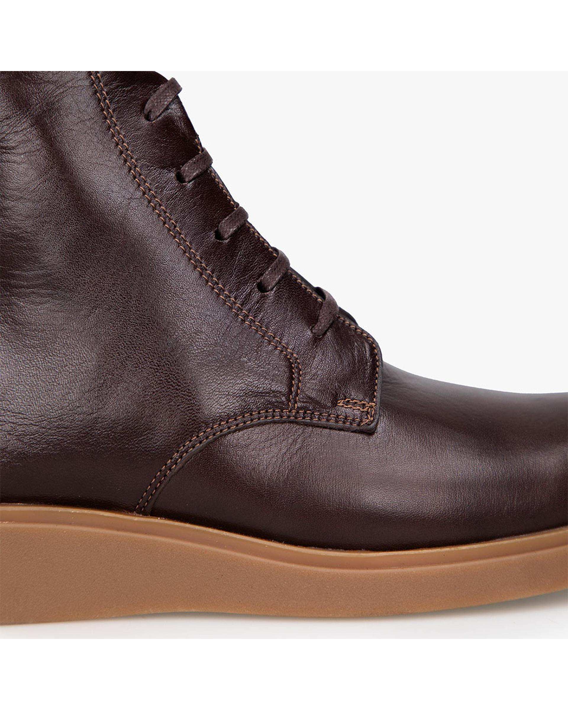 بوت چرم زنانه طبی قهوه ای برتونیکس Berttonix کد 2466