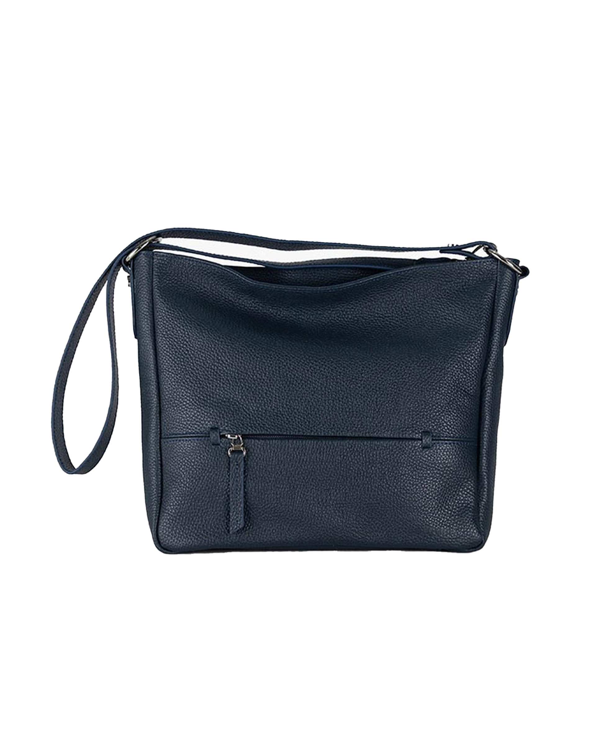 کیف دوشی چرم زنانه سرمه ای برتونیکس Berttonix کد 4045