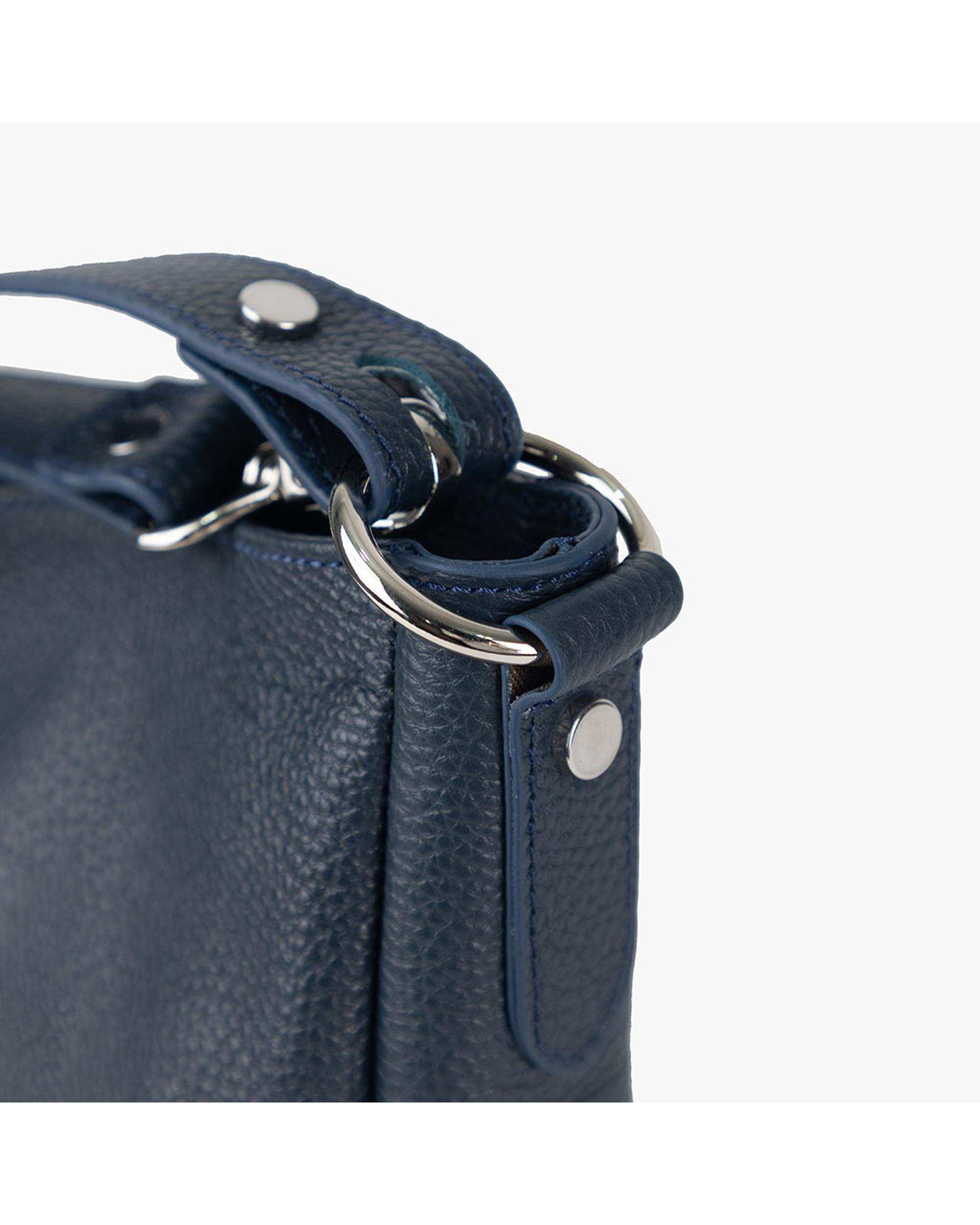 کیف دوشی چرم زنانه سرمه ای برتونیکس Berttonix کد 4045