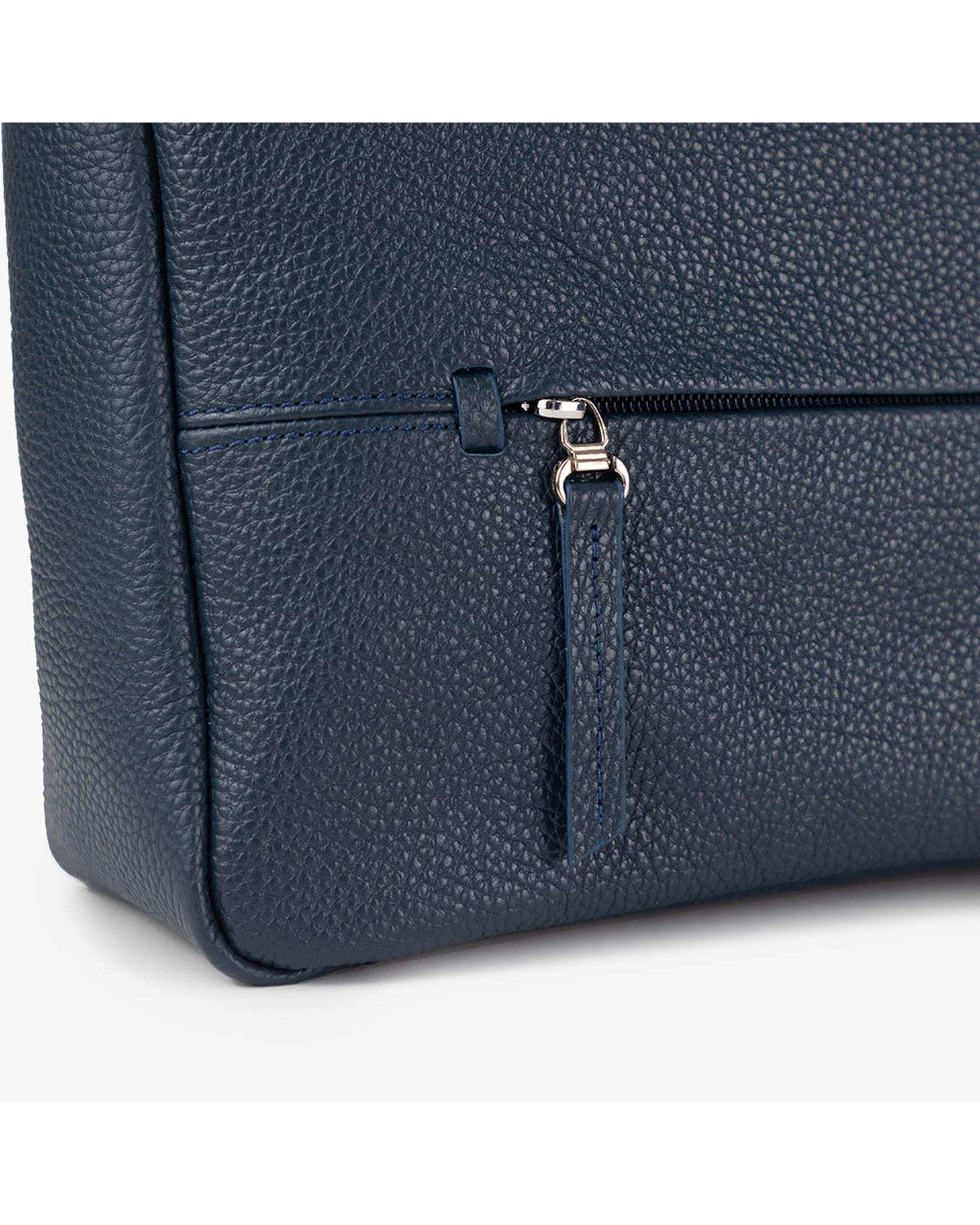 کیف دوشی چرم زنانه سرمه ای برتونیکس Berttonix کد 4045