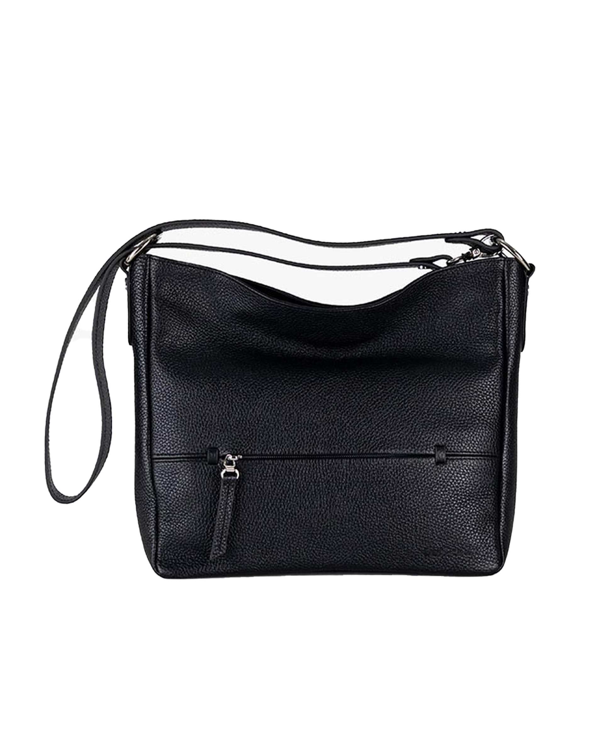 کیف دوشی چرم زنانه مشکی برتونیکس Berttonix کد 4045