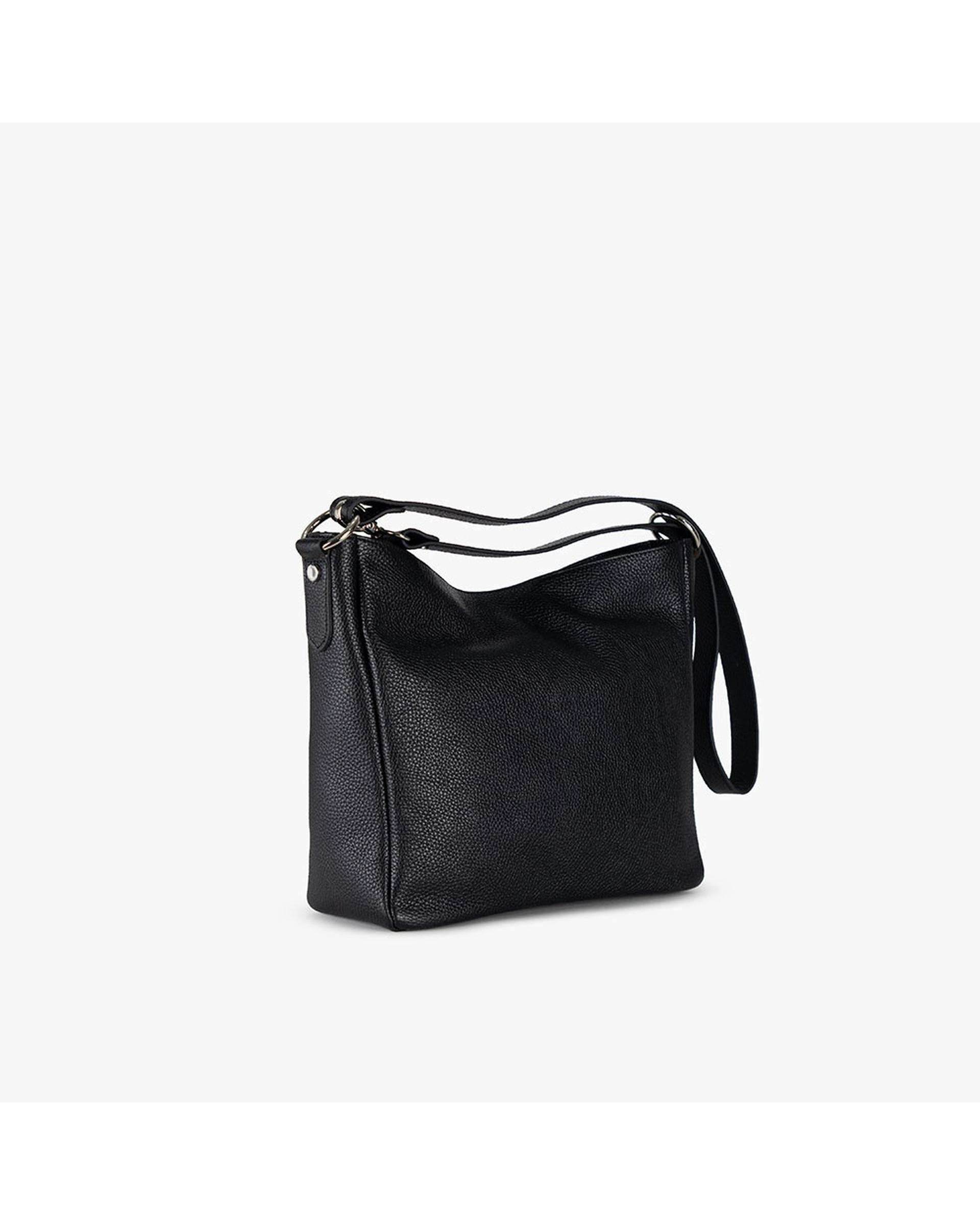 کیف دوشی چرم زنانه مشکی برتونیکس Berttonix کد 4045