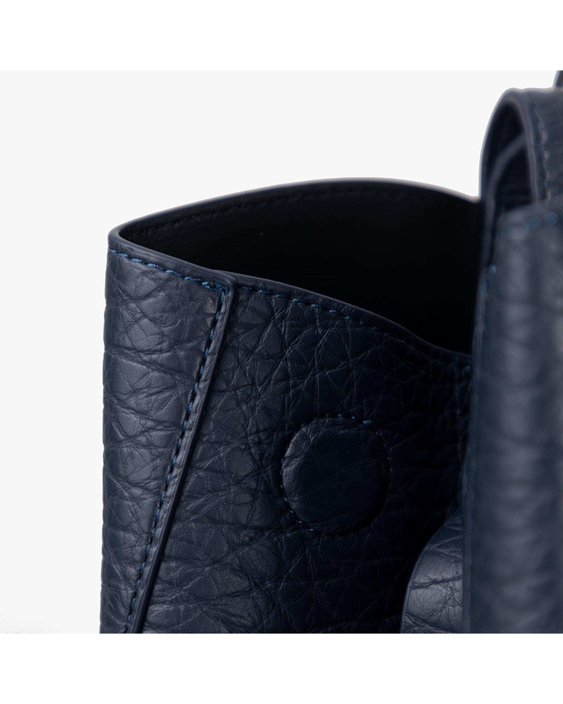 کیف دستی چرم زنانه سرمه ای برتونیکس Berttonix کد R-25001 به همراه جاکارتی