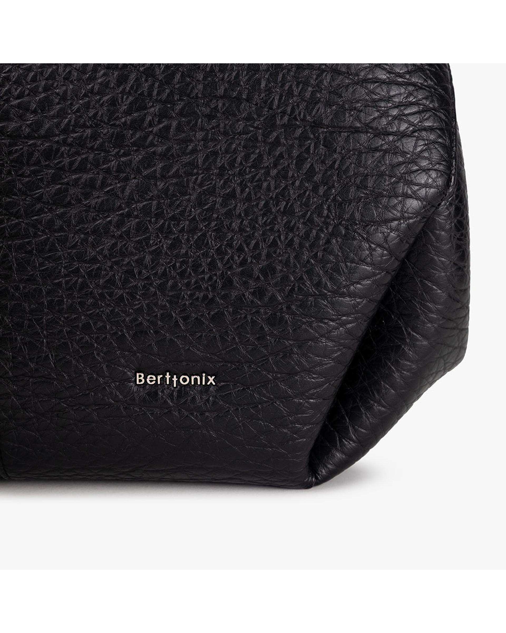 کیف دستی چرم زنانه مشکی برتونیکس Berttonix کد R-25001 به همراه جاکارتی