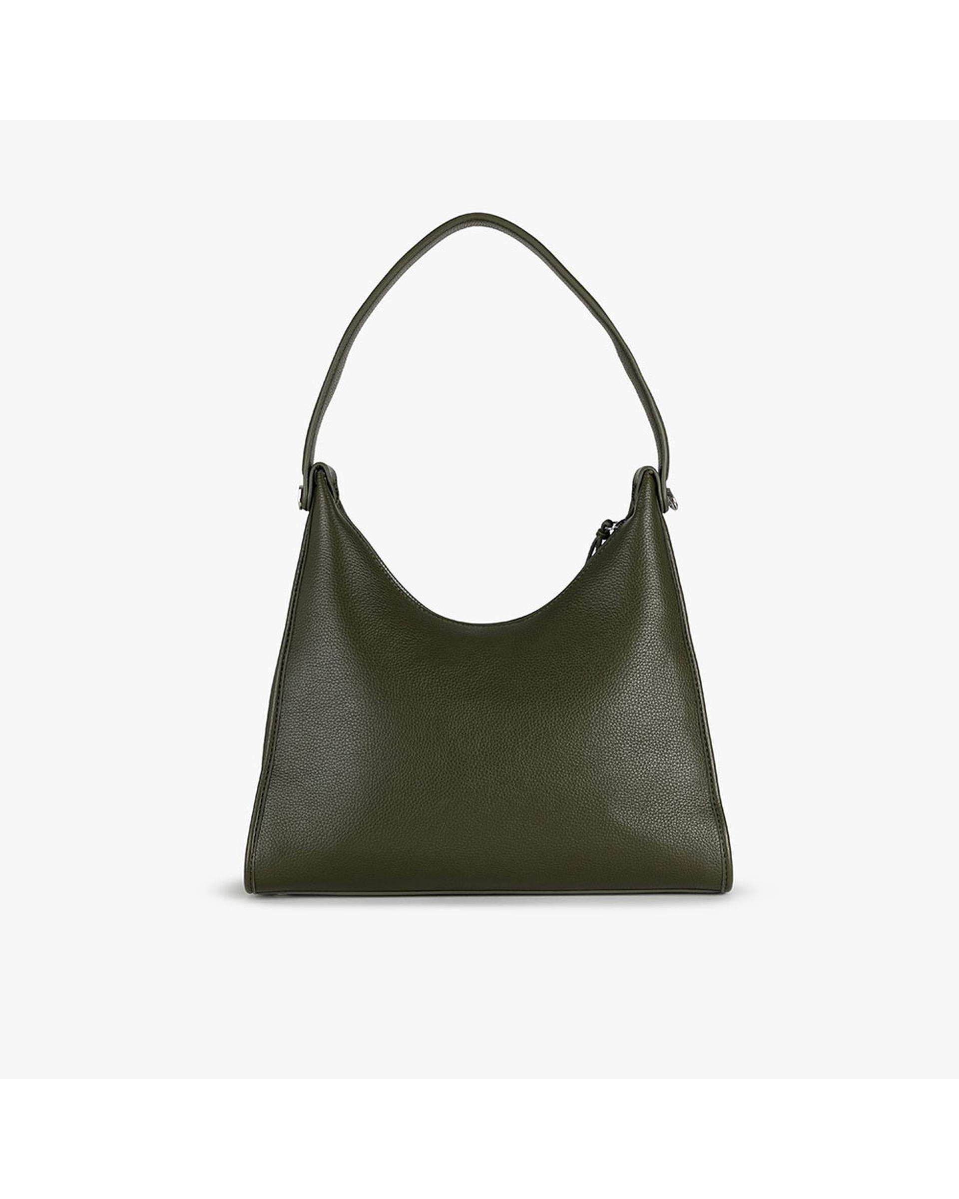 کیف دستی چرم زنانه سبز برتونیکس Berttonix کد R-25003 به همراه جاکارتی