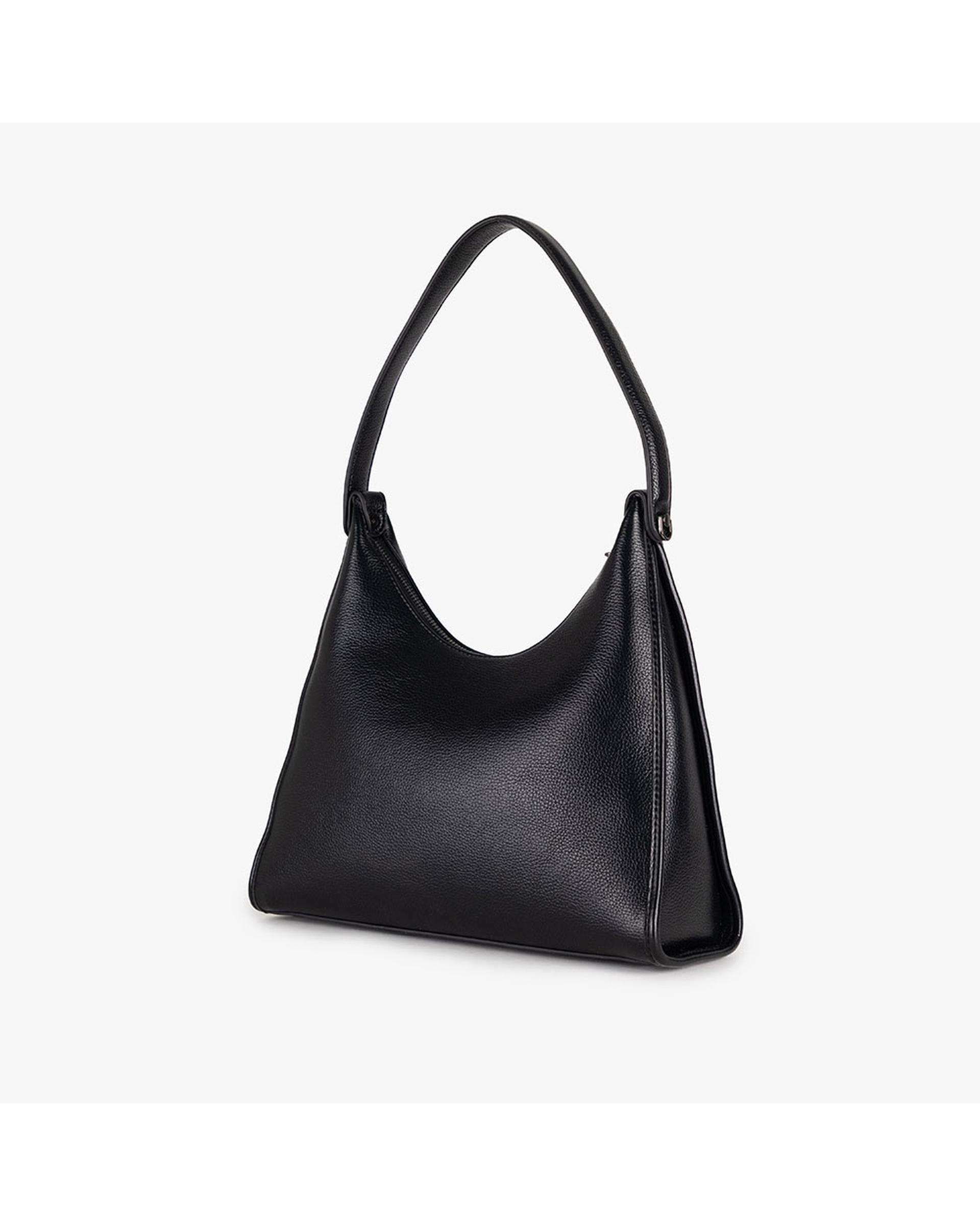 کیف دستی چرم زنانه مشکی برتونیکس Berttonix کد R-25003 به همراه جاکارتی