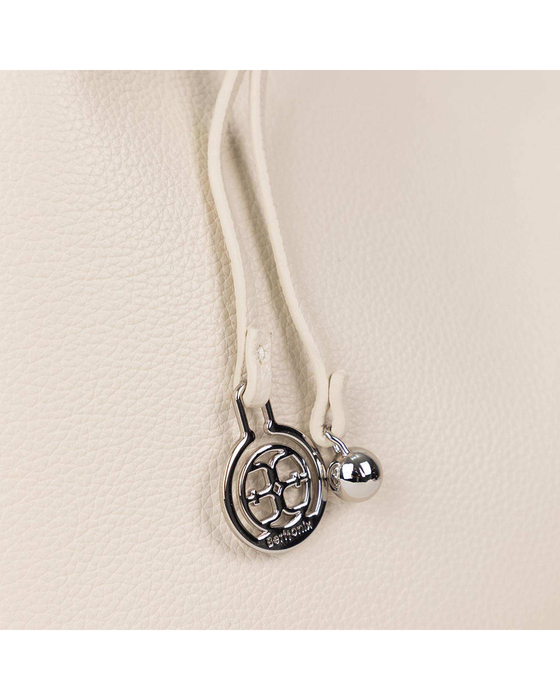 کیف دستی چرم زنانه بژ برتونیکس Berttonix کد R-25003 به همراه جاکارتی