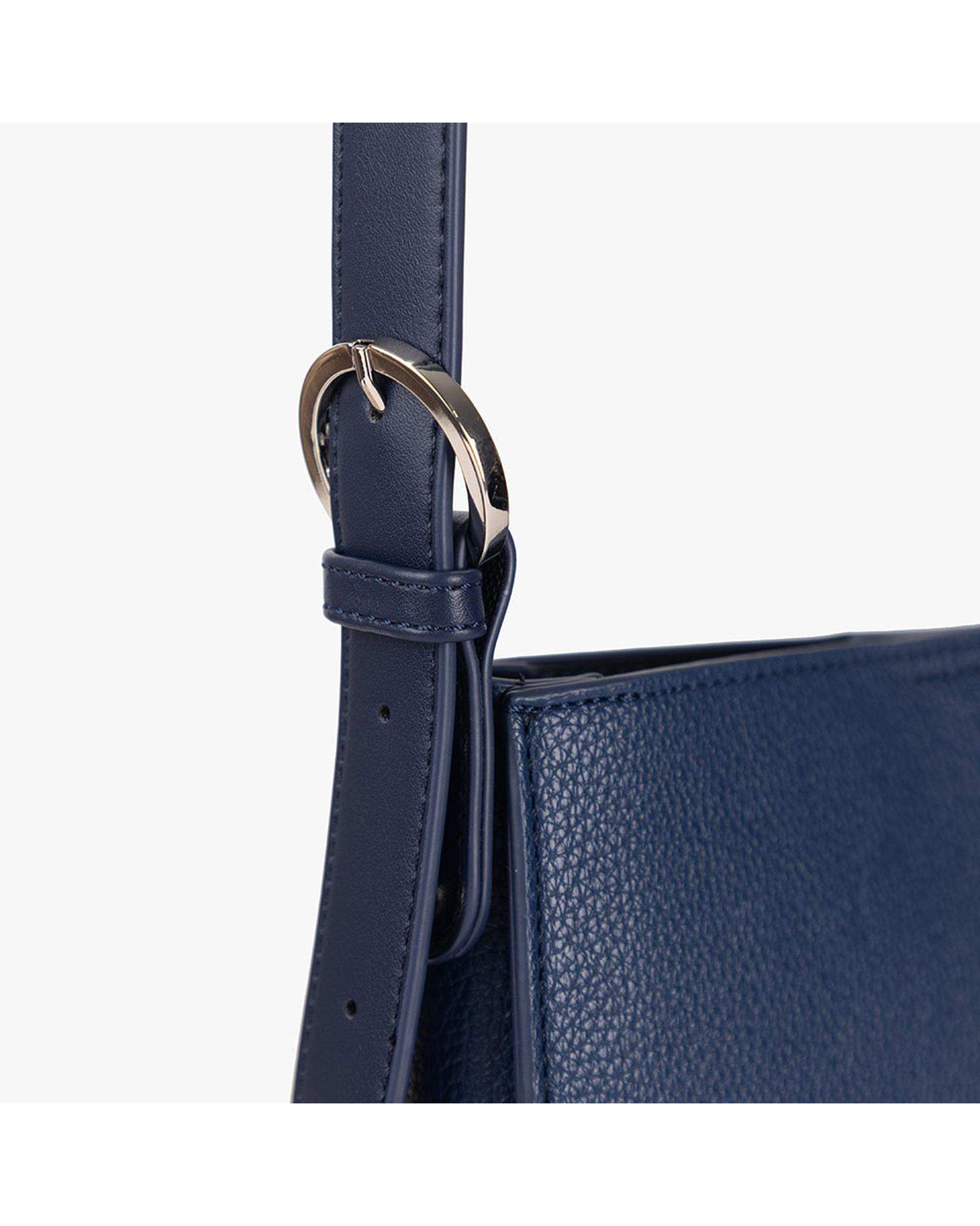 کیف دستی چرم زنانه سرمه ای برتونیکس Berttonix کد R-25005 به همراه جاکارتی