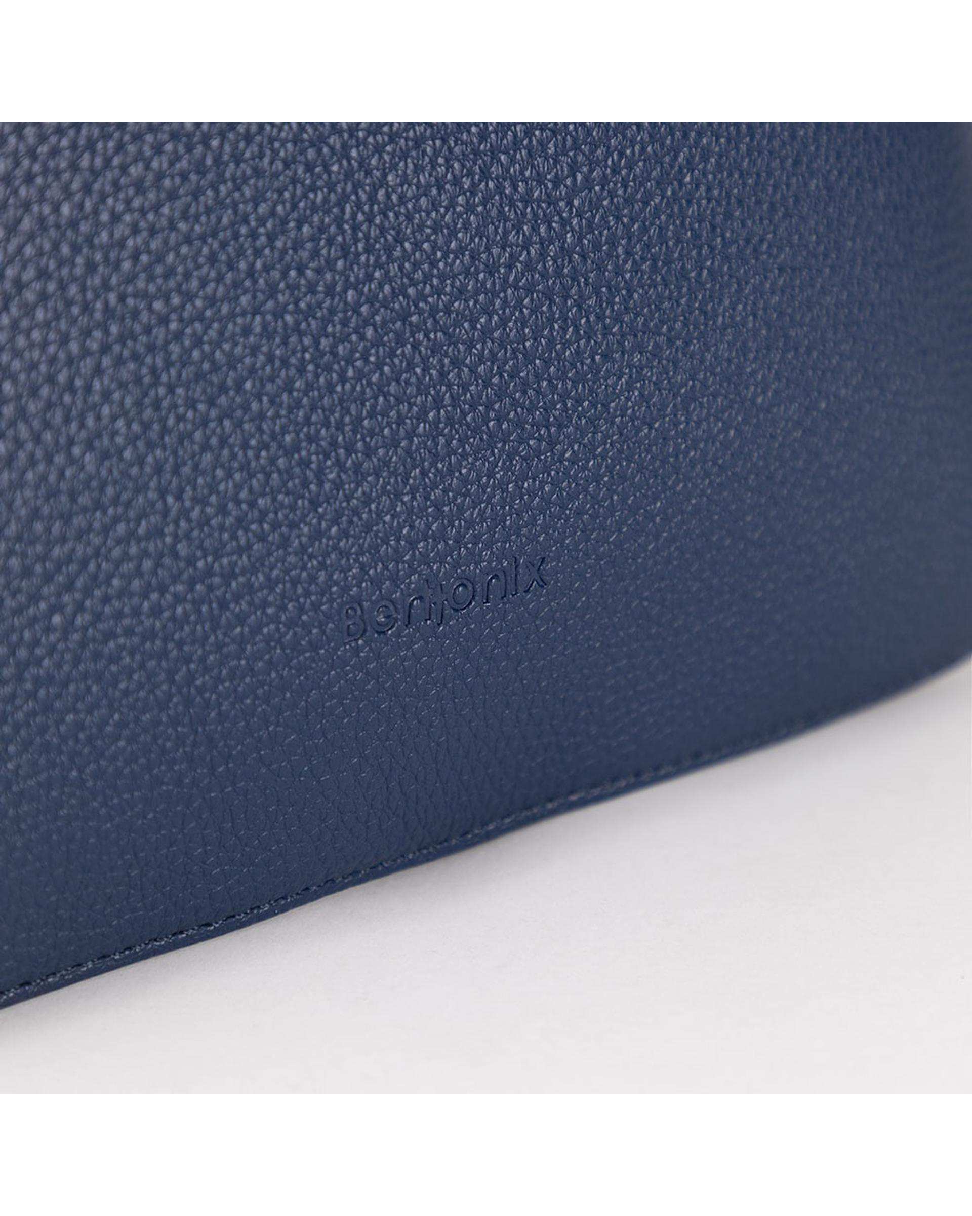 کیف دستی چرم زنانه سرمه ای برتونیکس Berttonix کد R-25005 به همراه جاکارتی