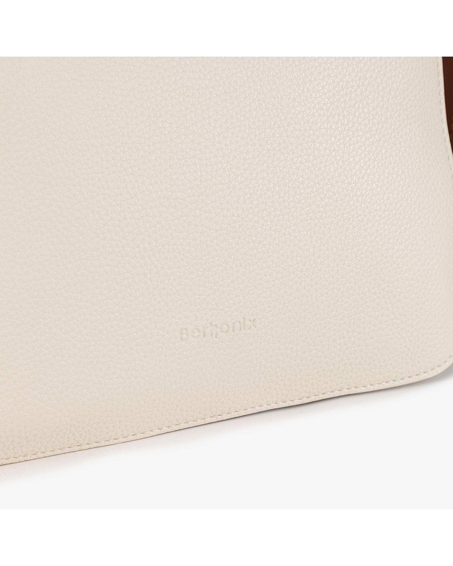 کیف دستی چرم زنانه بژ برتونیکس Berttonix کد R-25005 به همراه جاکارتی