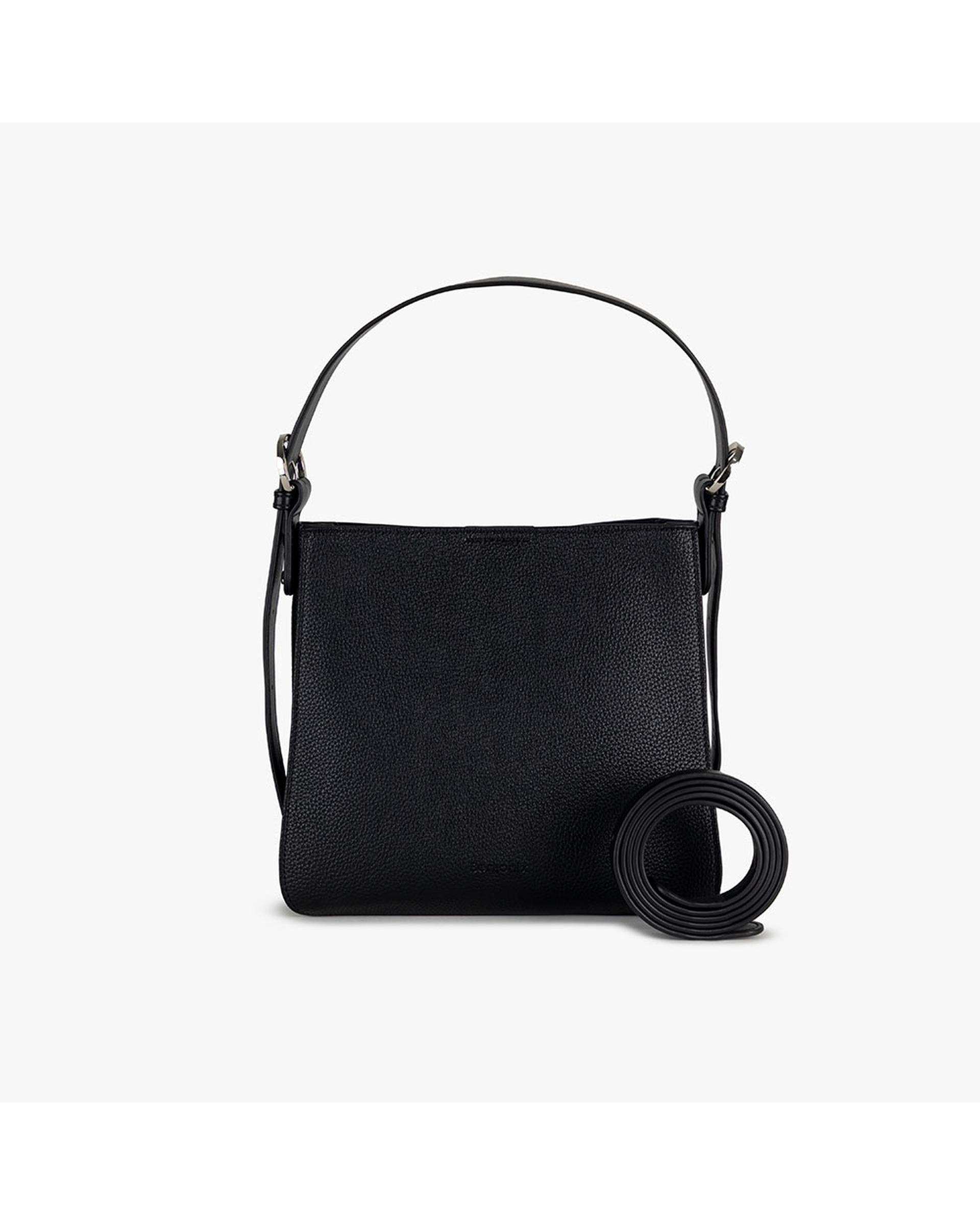 کیف دستی چرم زنانه مشکی برتونیکس Berttonix کد R-25005 به همراه جاکارتی