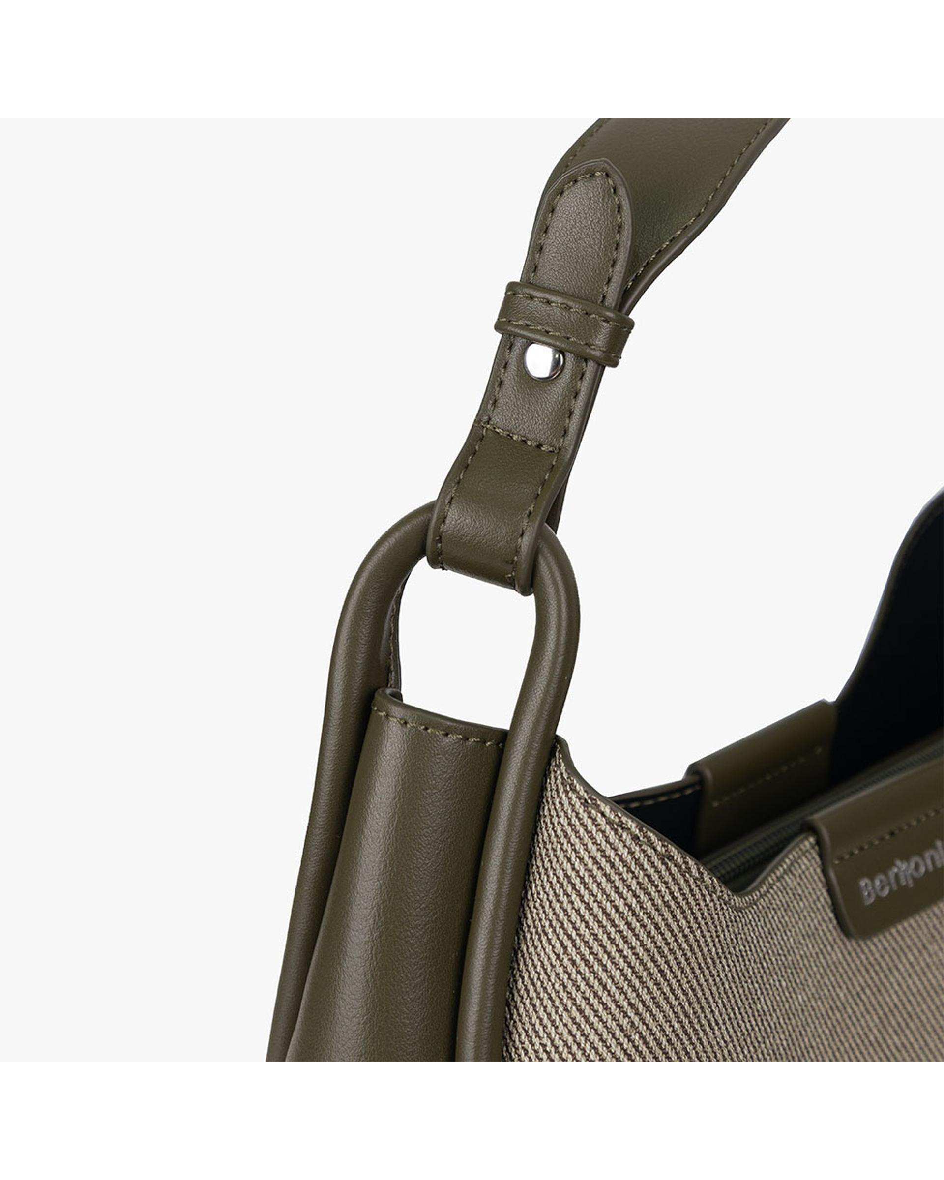 کیف دوشی زنانه سبز برتونیکس Berttonix کد R-25006 به همراه جاکارتی