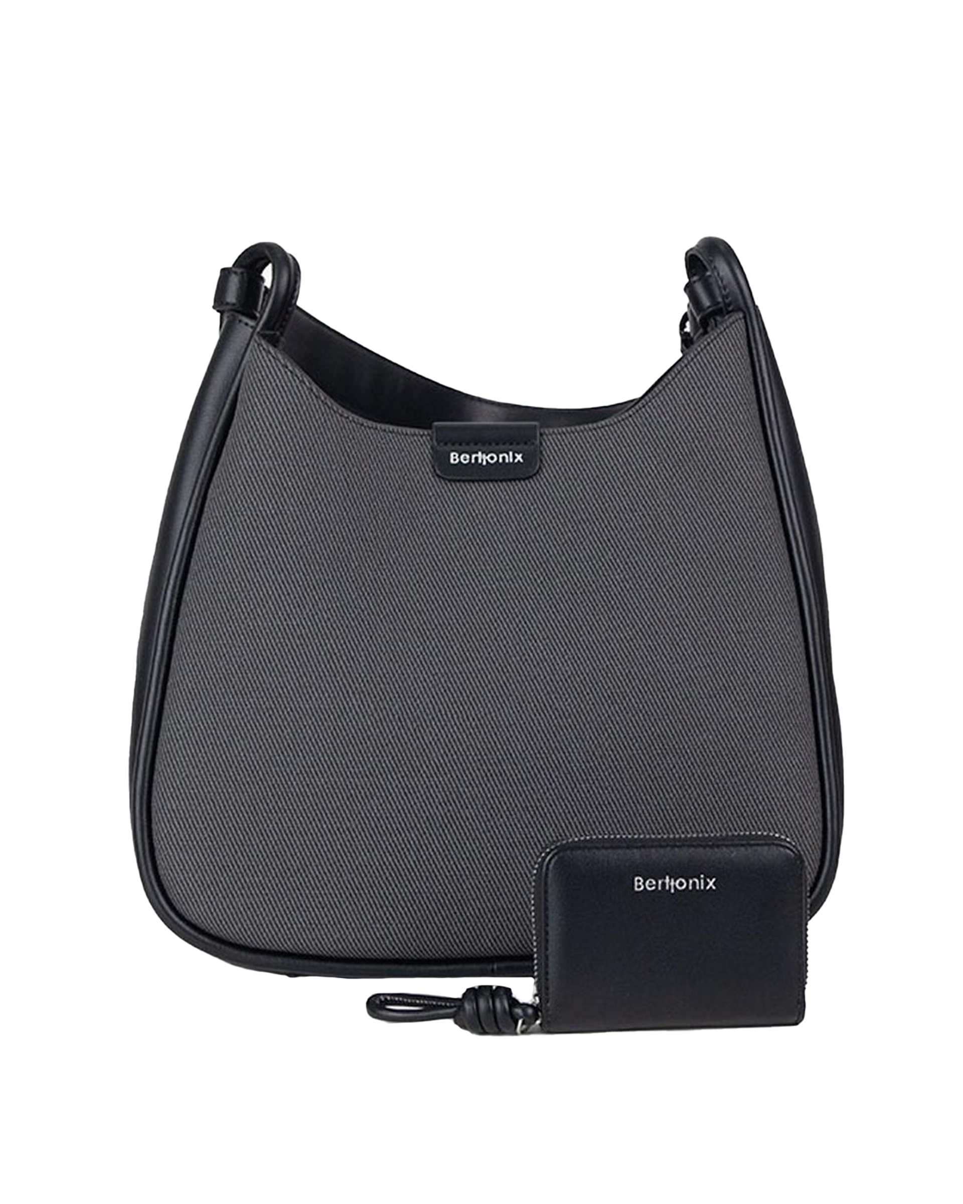 کیف دوشی زنانه مشکی برتونیکس Berttonix کد R-25006 به همراه جاکارتی