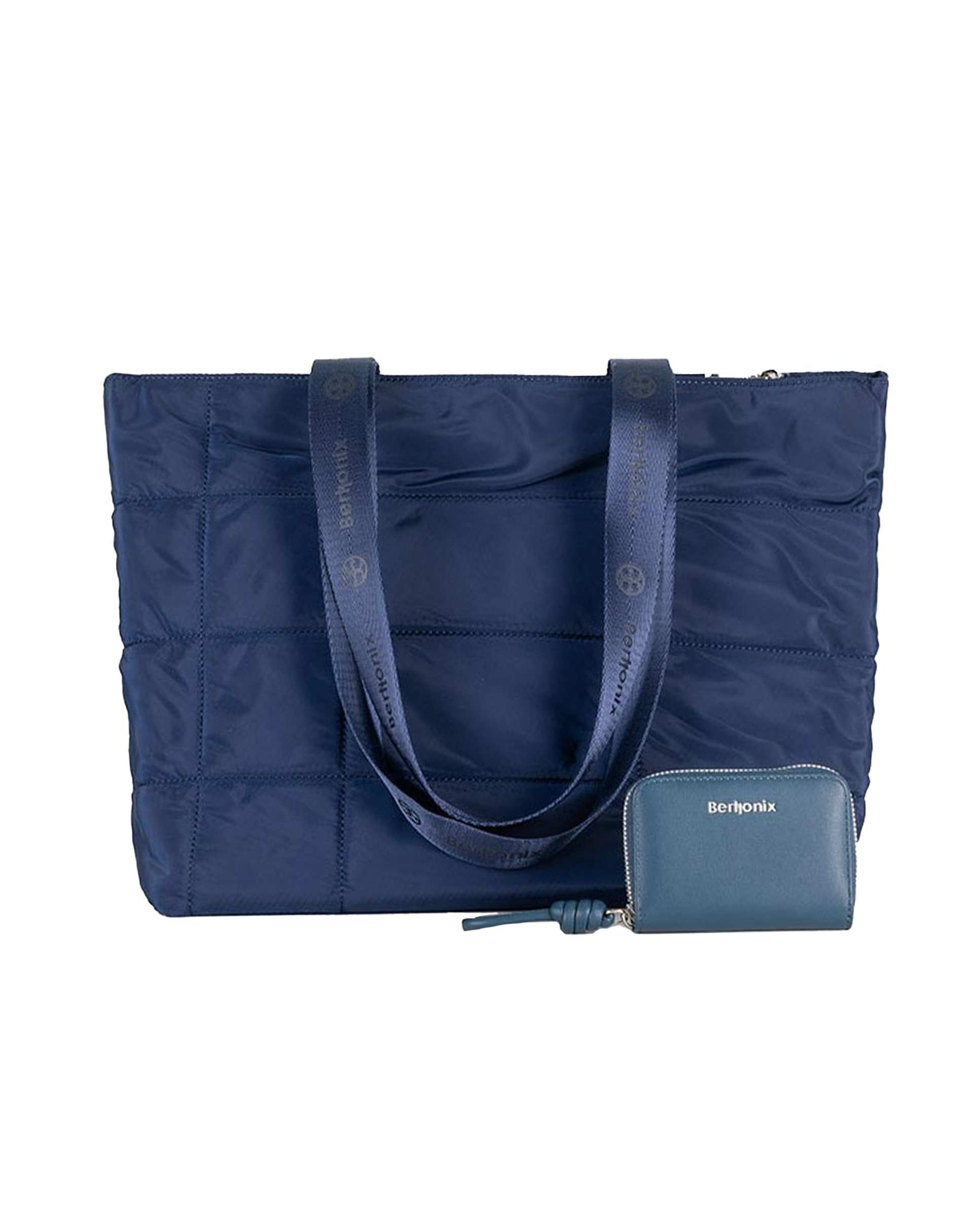 کیف دستی زنانه سرمه ای برتونیکس Berttonix کد R-25008 به همراه جاکارتی