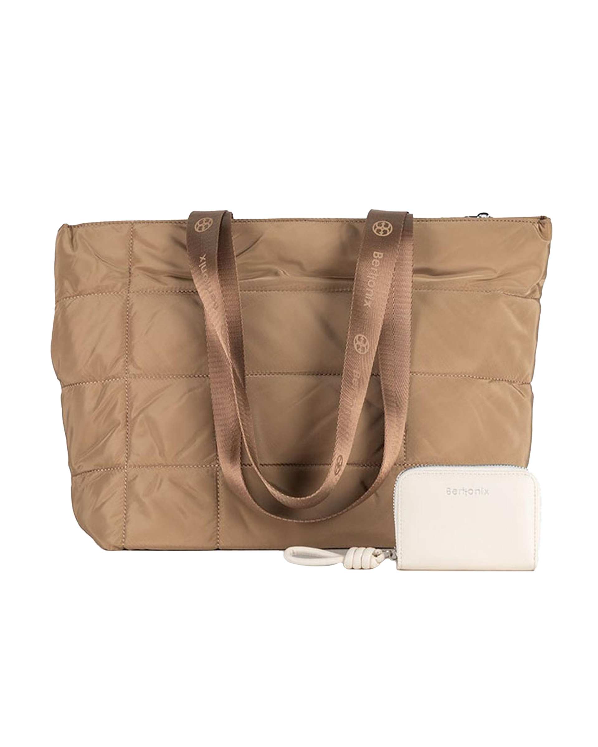 کیف دستی زنانه کرم برتونیکس Berttonix کد R-25008 به همراه جاکارتی