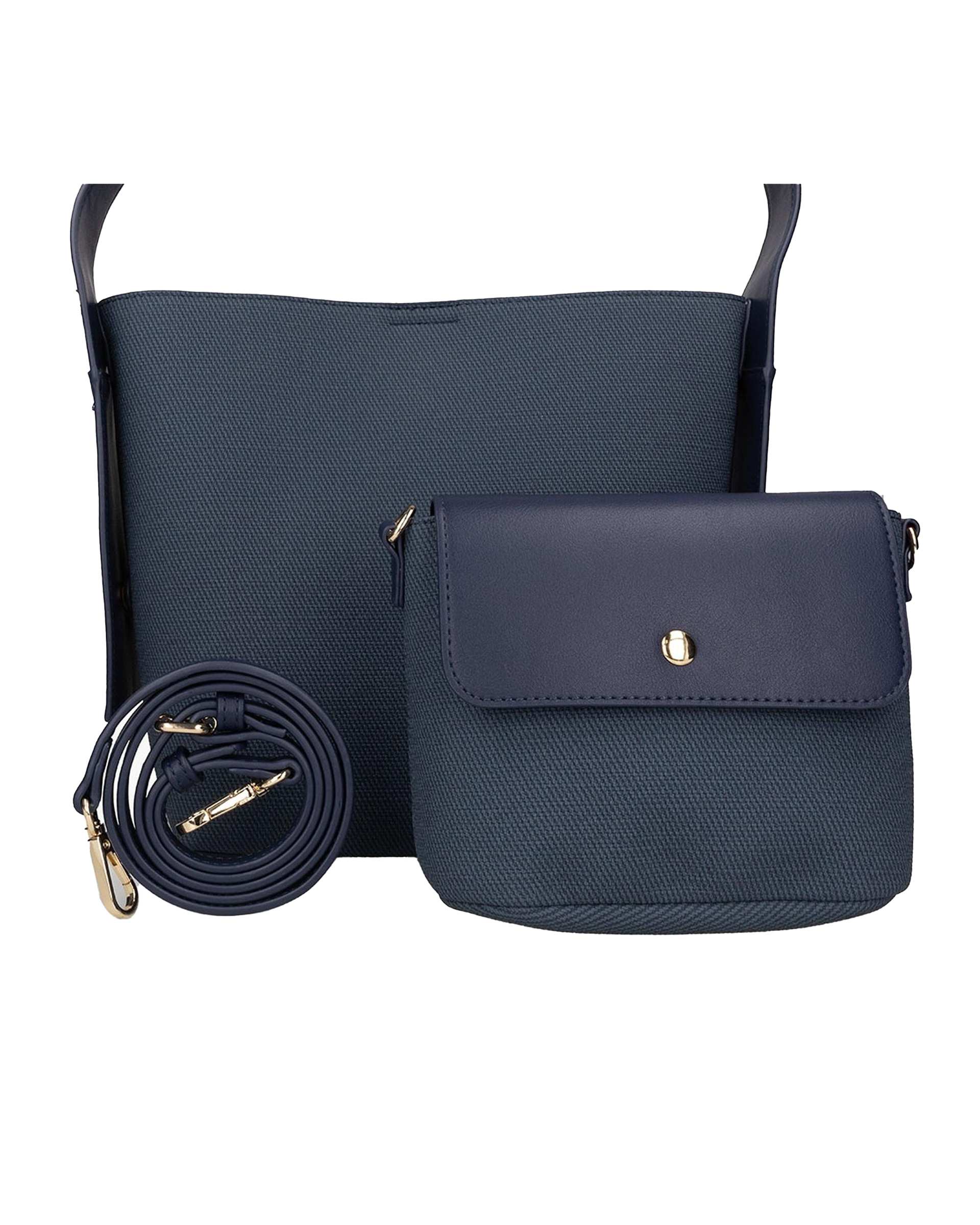 کیف زنانه سرمه ای برتونیکس Berttonix کد R-25007 به همراه جاکارتی