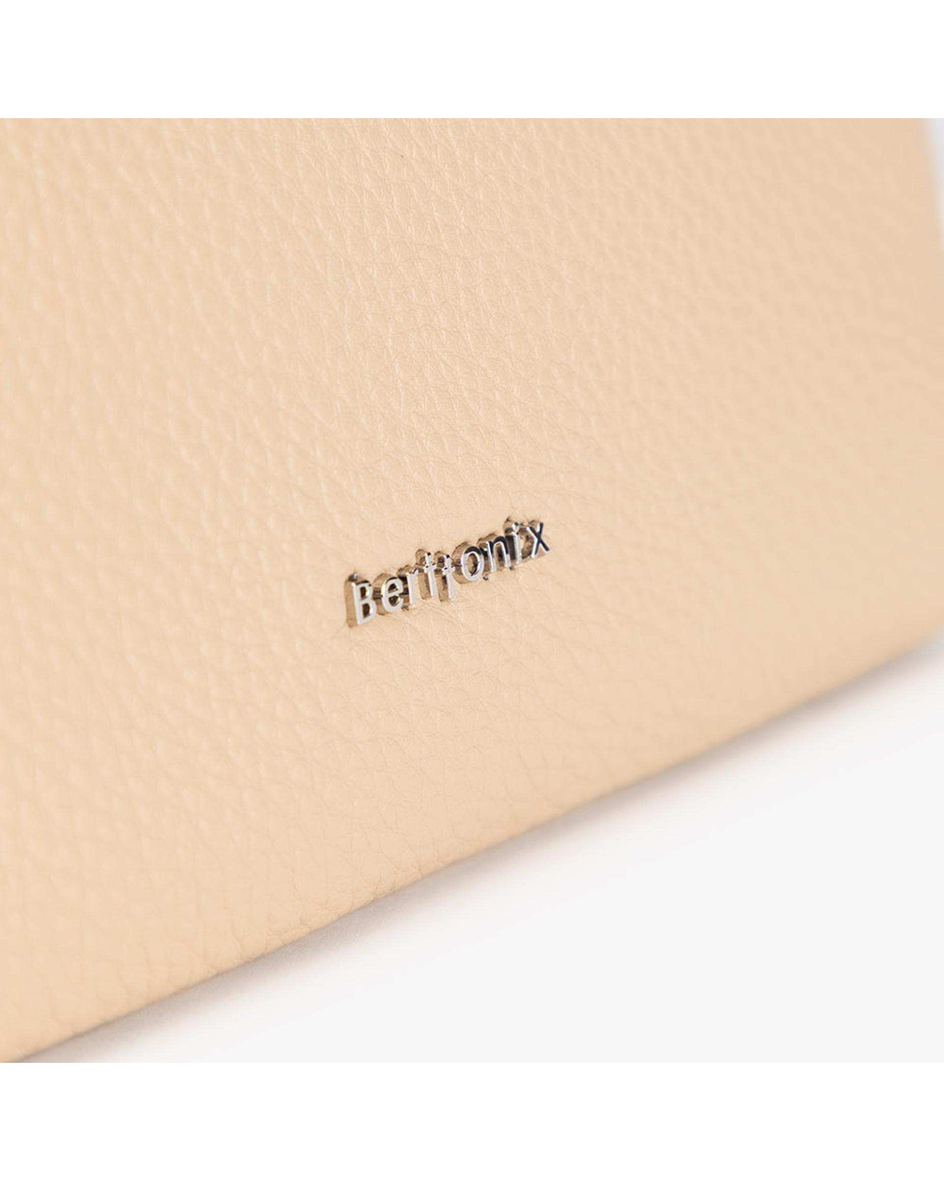 کیف دوشی زنانه بژ برتونیکس Berttonix کد R-25004 به همراه جاکارتی