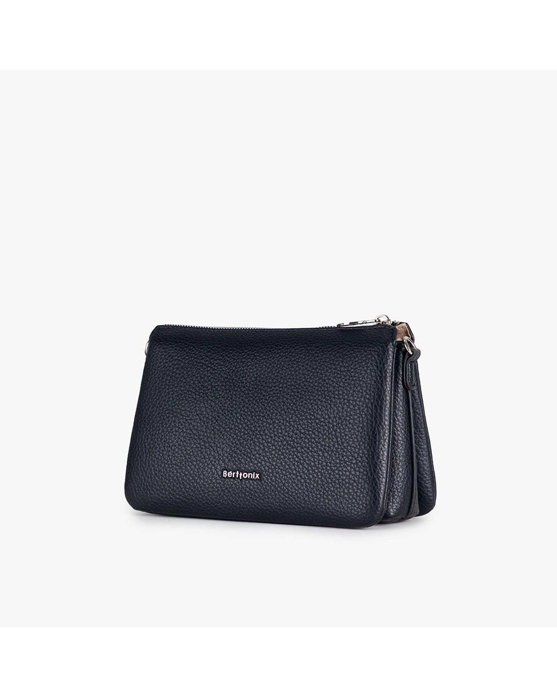 کیف دوشی زنانه مشکی برتونیکس Berttonix کد R-25004 به همراه جاکارتی