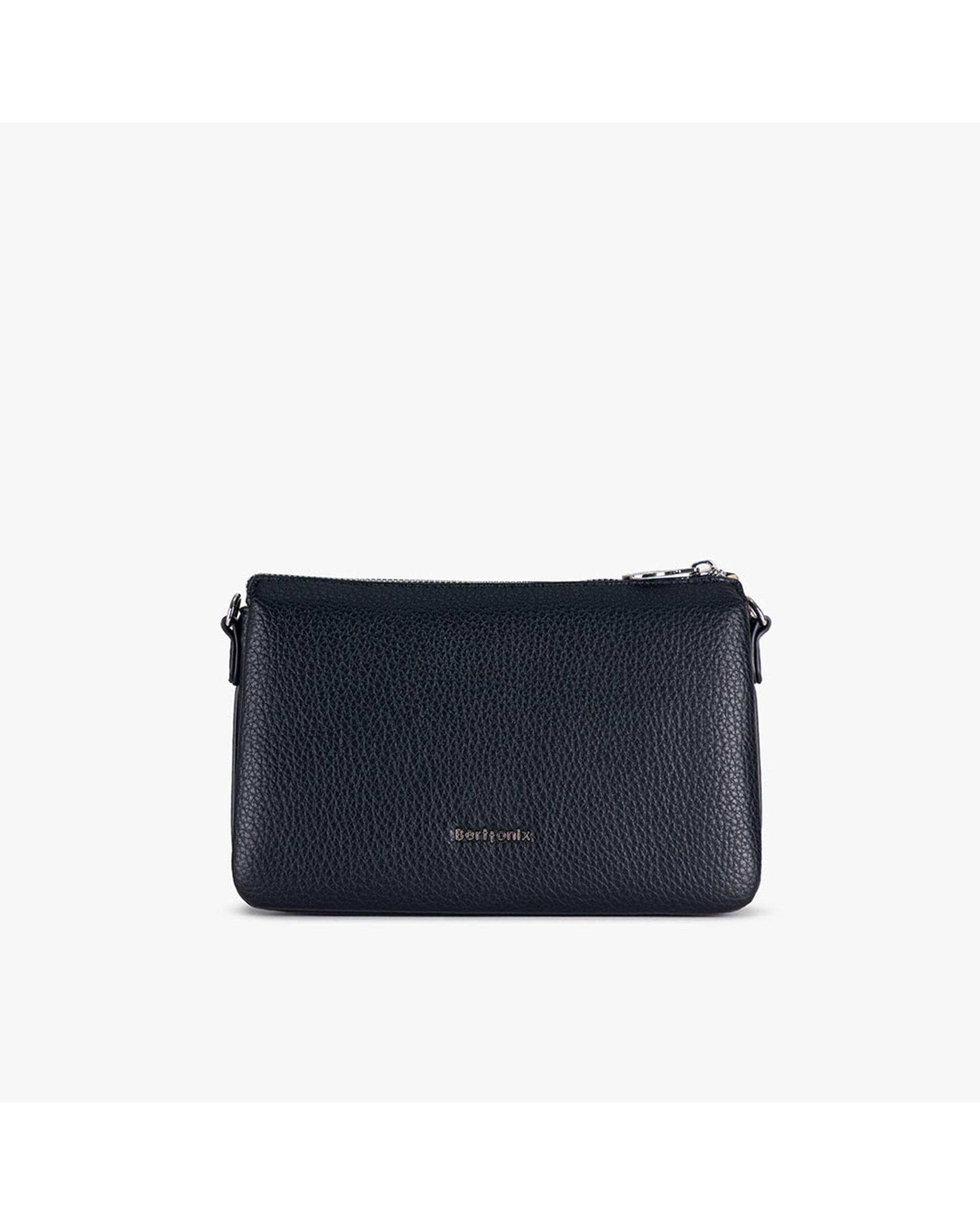 کیف دوشی زنانه مشکی برتونیکس Berttonix کد R-25004 به همراه جاکارتی