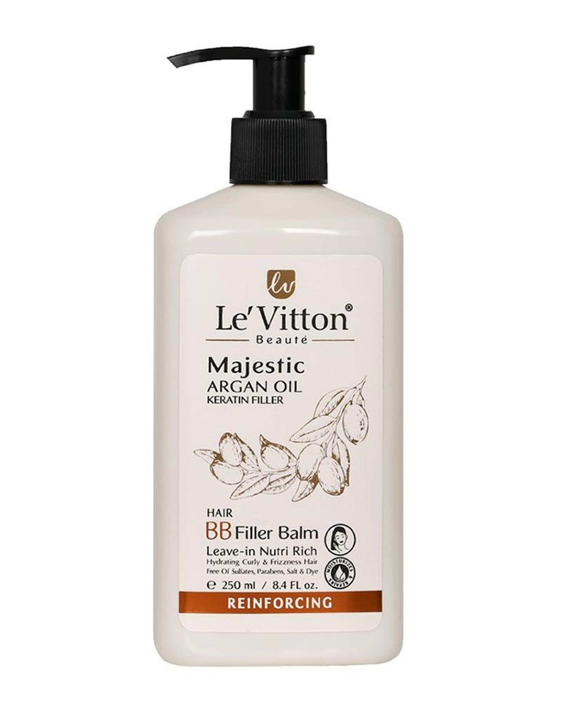 ماسک مو فیلر بالم پمپی لویتون Levitton مدل BB Filler Balm حجم 250ml