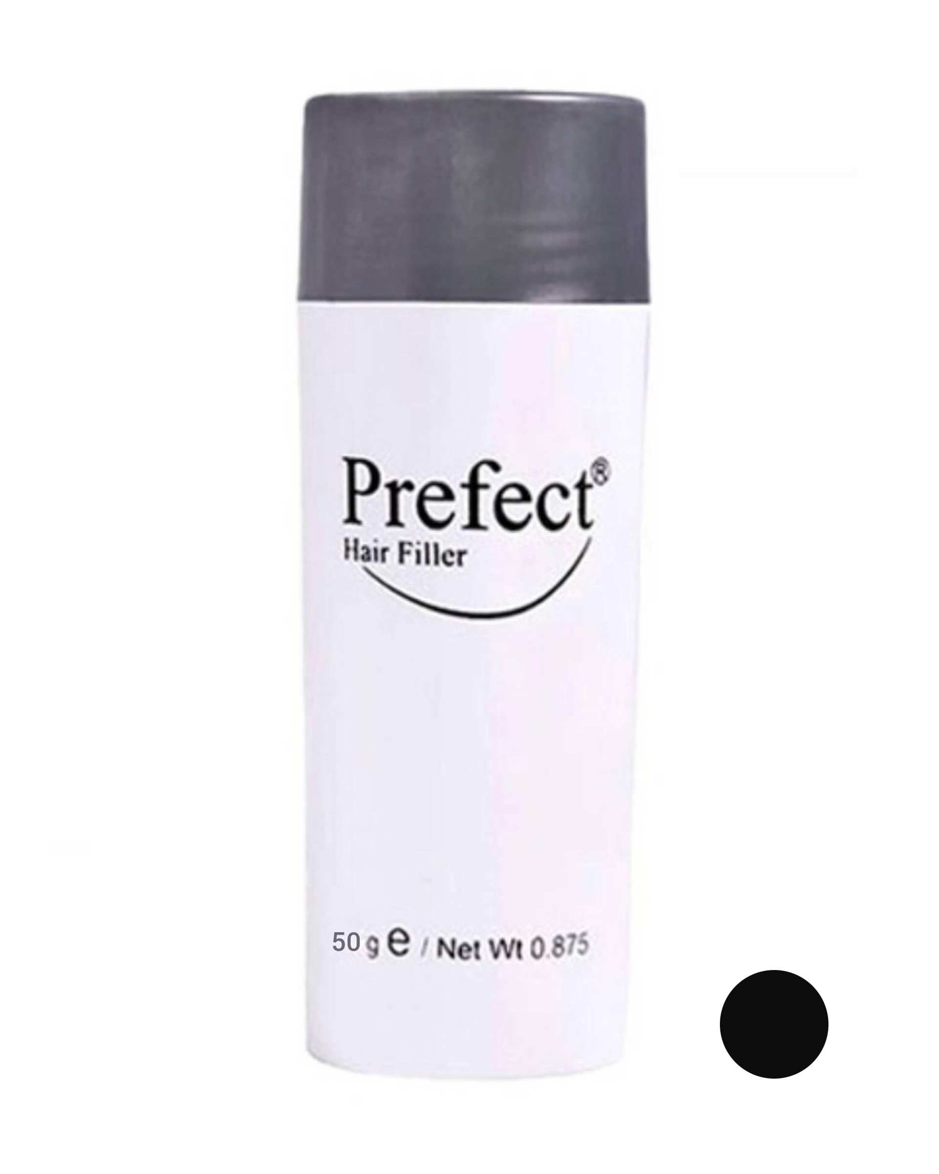 پودر پرپشت کننده مو پرفکت Prefect Hair Filler رنگ Noir Black شماره 01 حجم 50 گرم