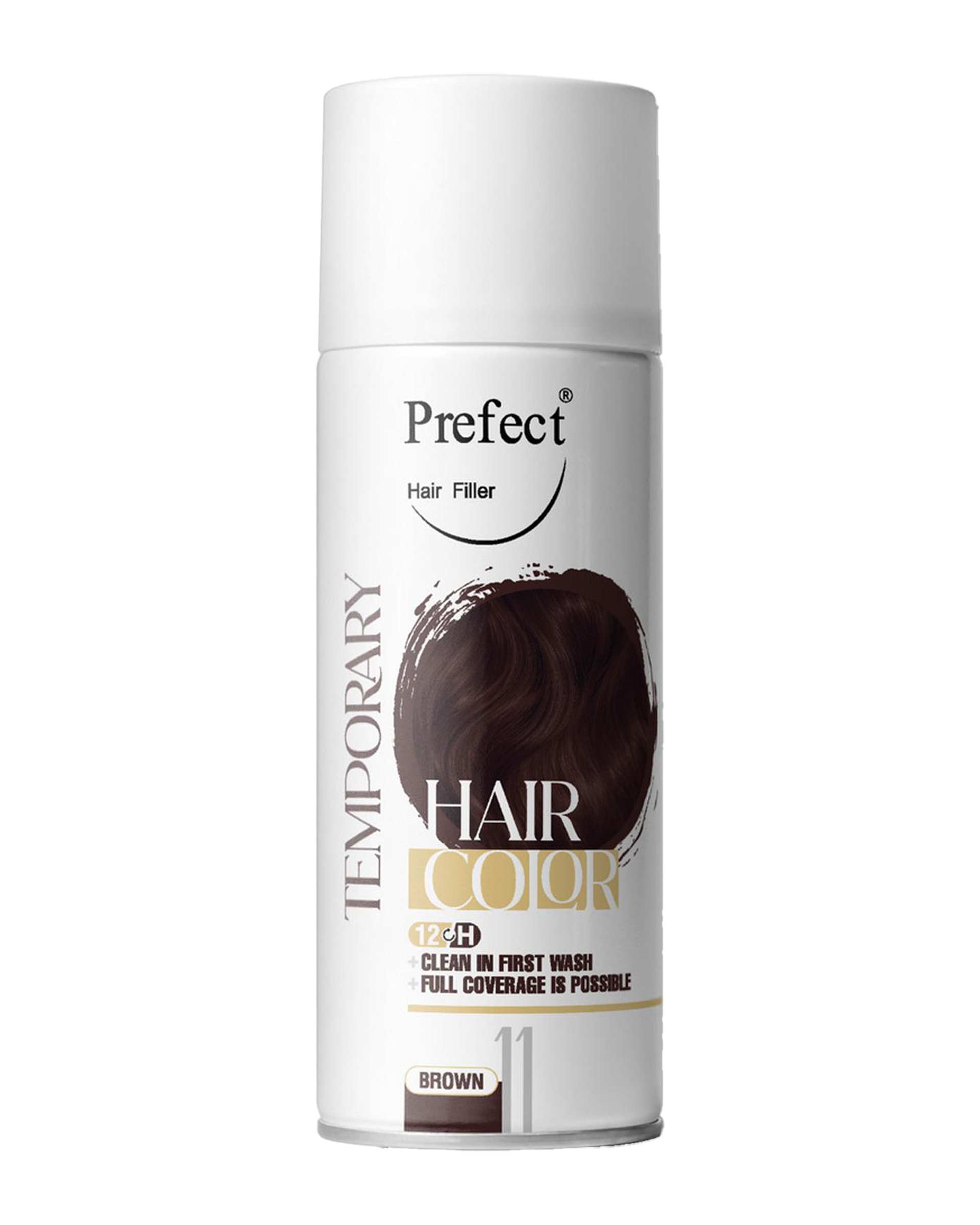 اسپری رنگ مو موقت پرفکت هیر فیلر Prefect Hair Filler رنگ قهوه ای شماره 11