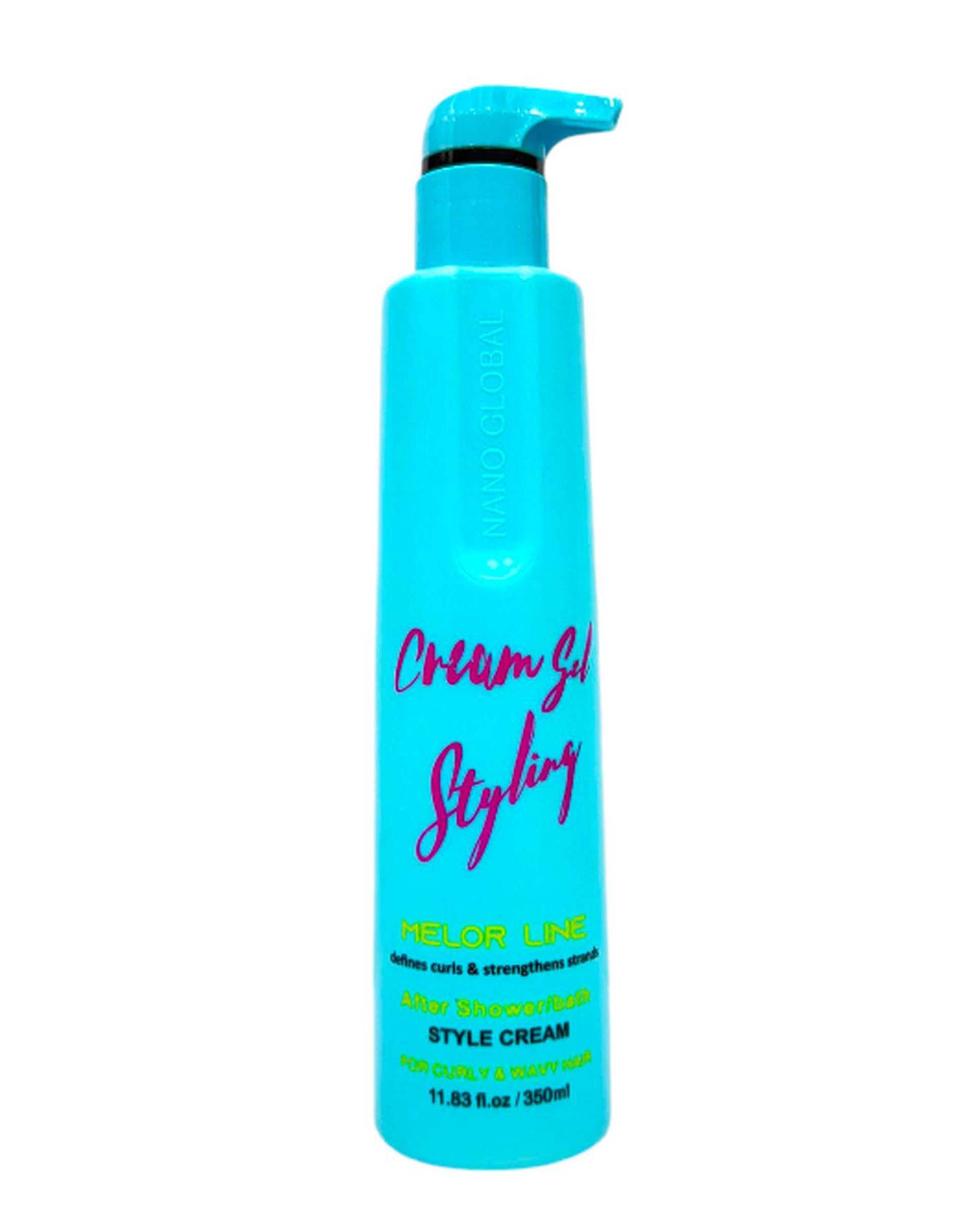 کرم ژل بدون سولفات حالت دهنده مو نانوگلوبال Nano Global مناسب موهای فر حجم 350ml