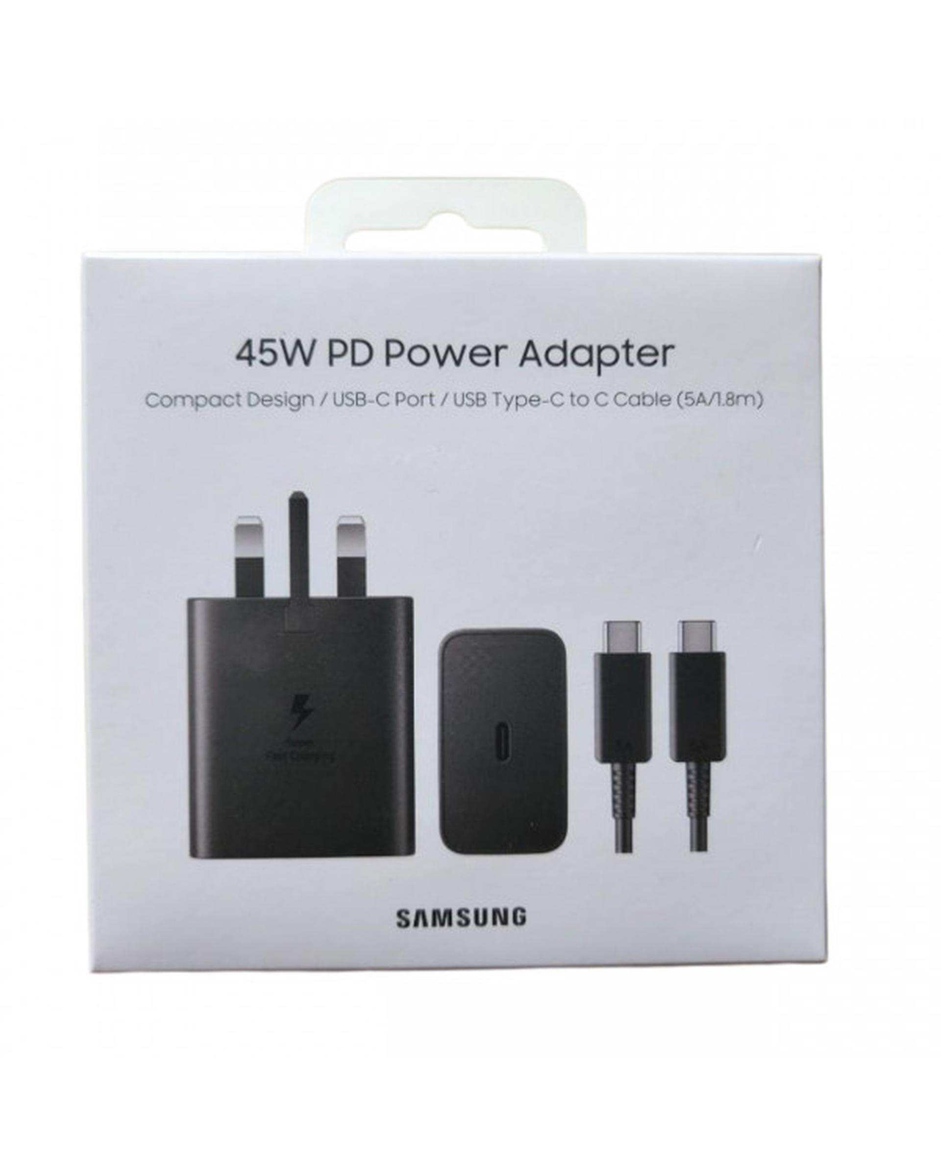 شارژر دیواری 45 وات مشکی سامسونگ Samsung مدل EP-TA845NBEGAE