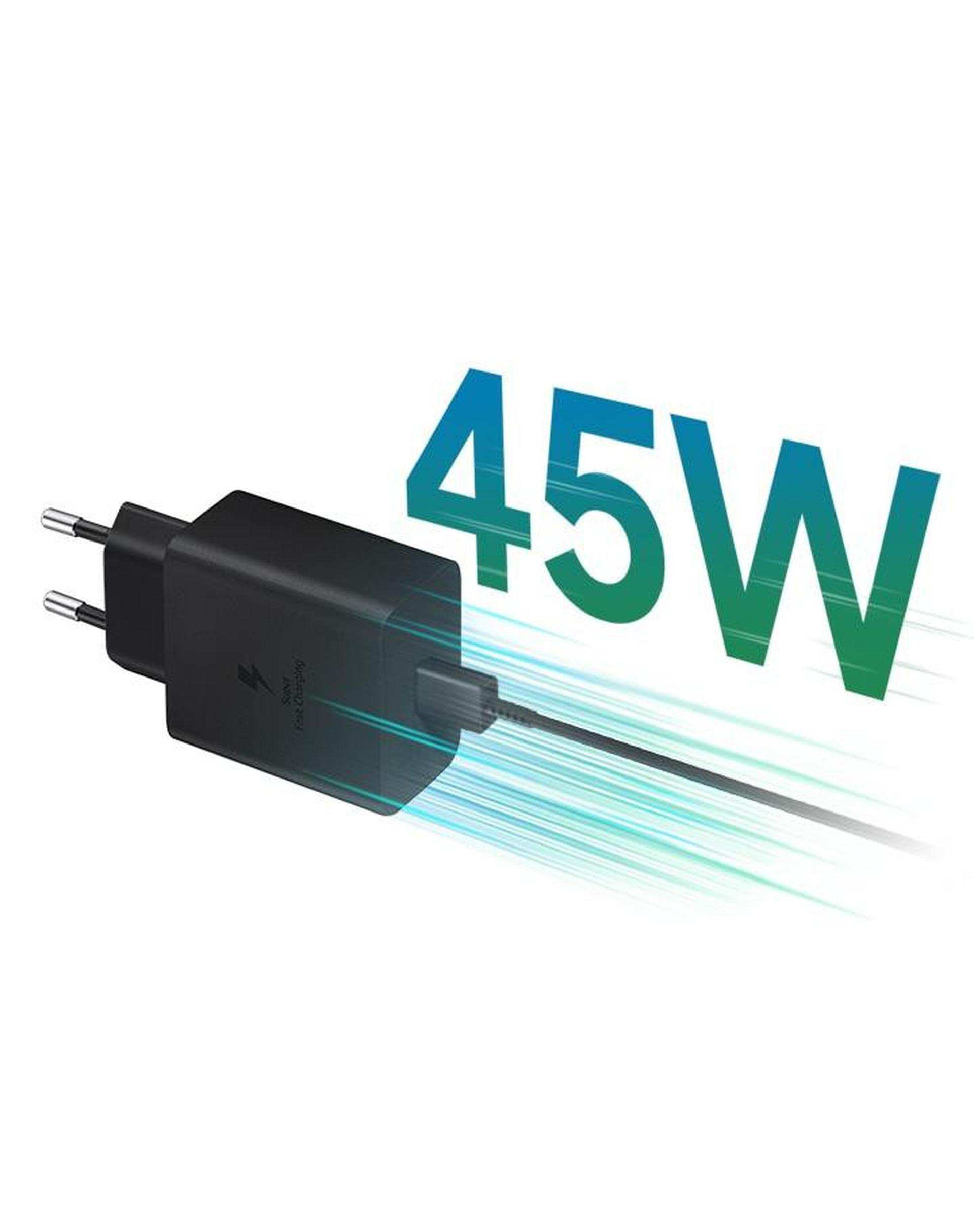 شارژر دیواری 45 وات مشکی سامسونگ Samsung مدل EP-TA845NBEGAE