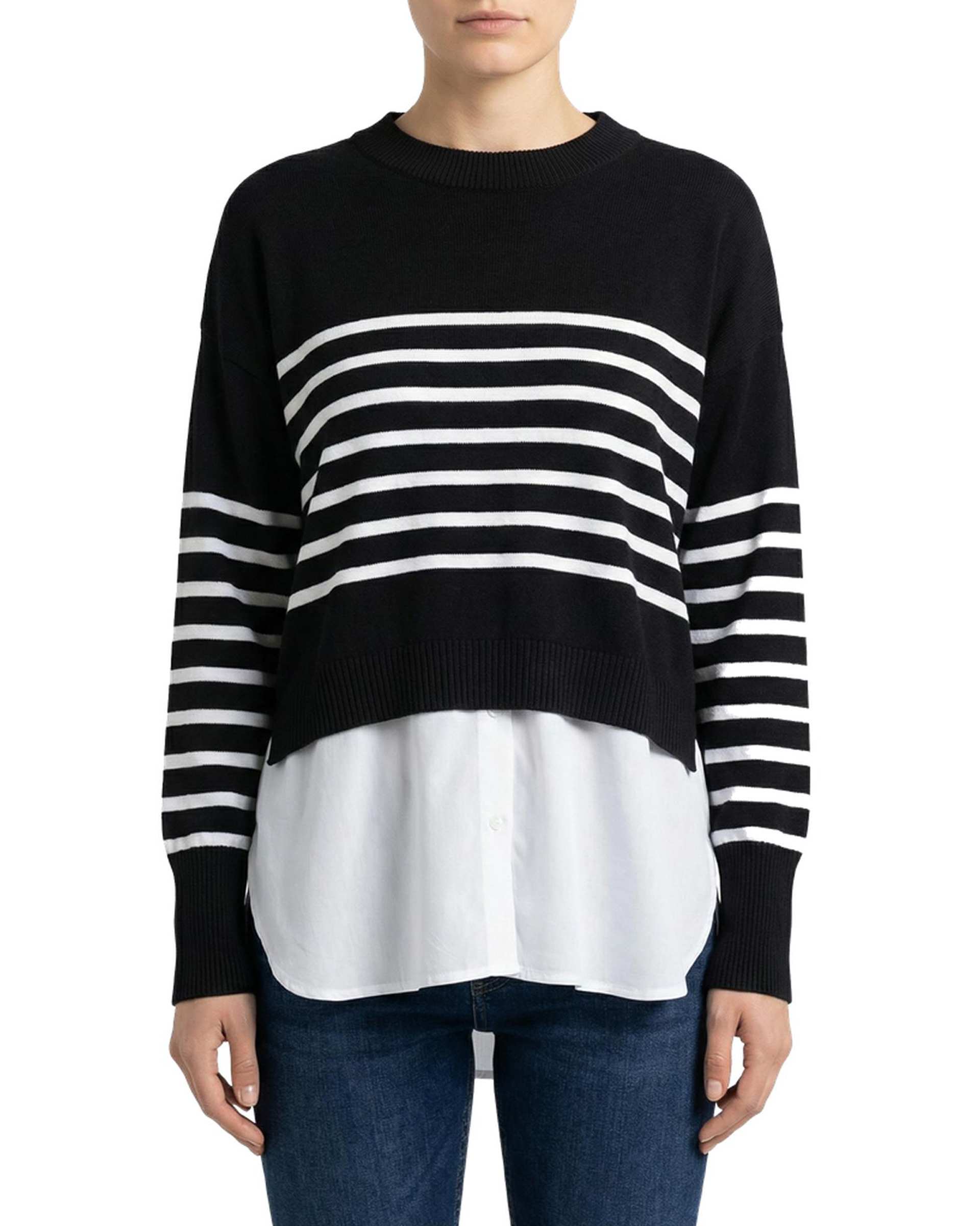 بلوز بافت زنانه مشکی سرژه Serge کد 225180