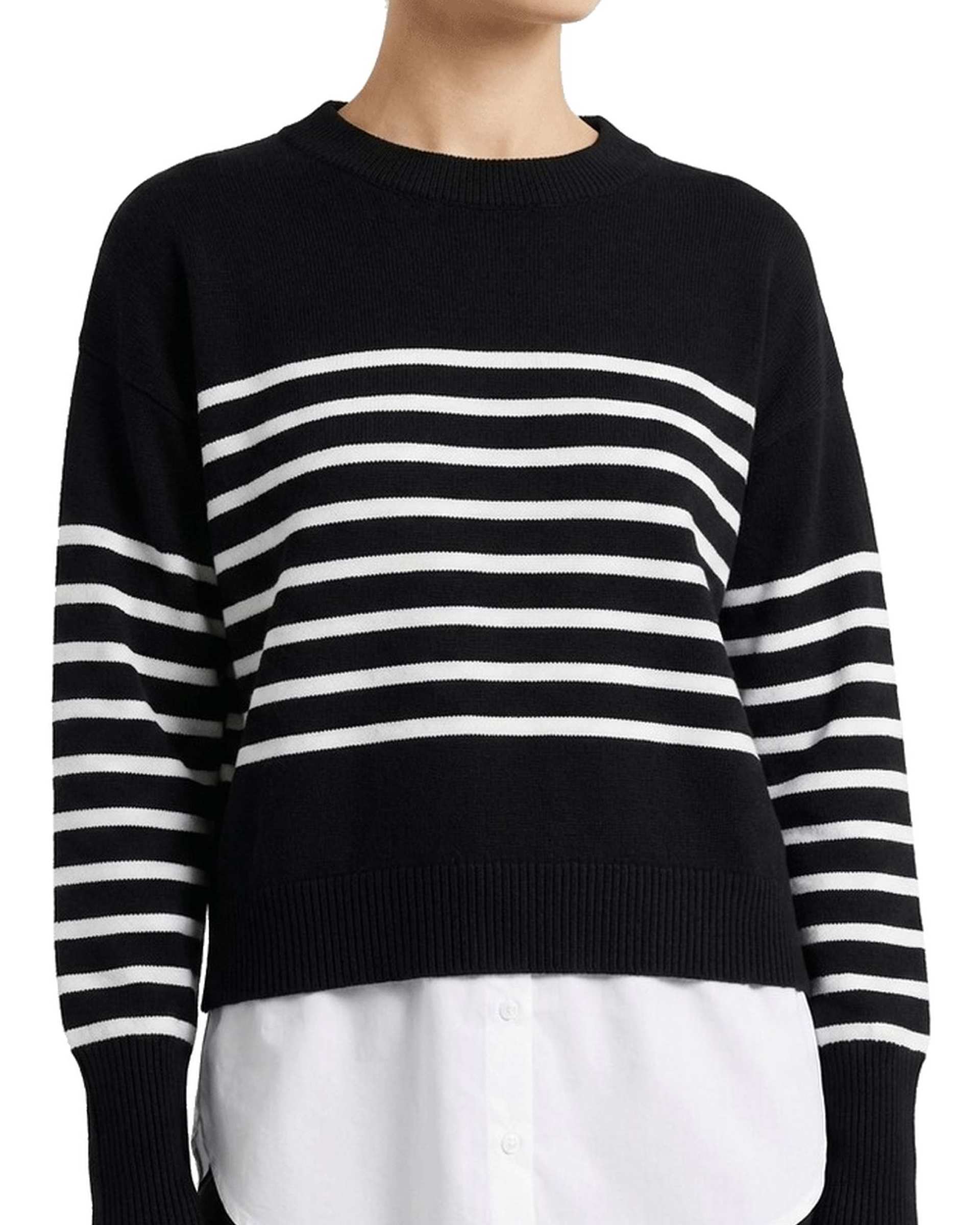 بلوز بافت زنانه مشکی سرژه Serge کد 225180