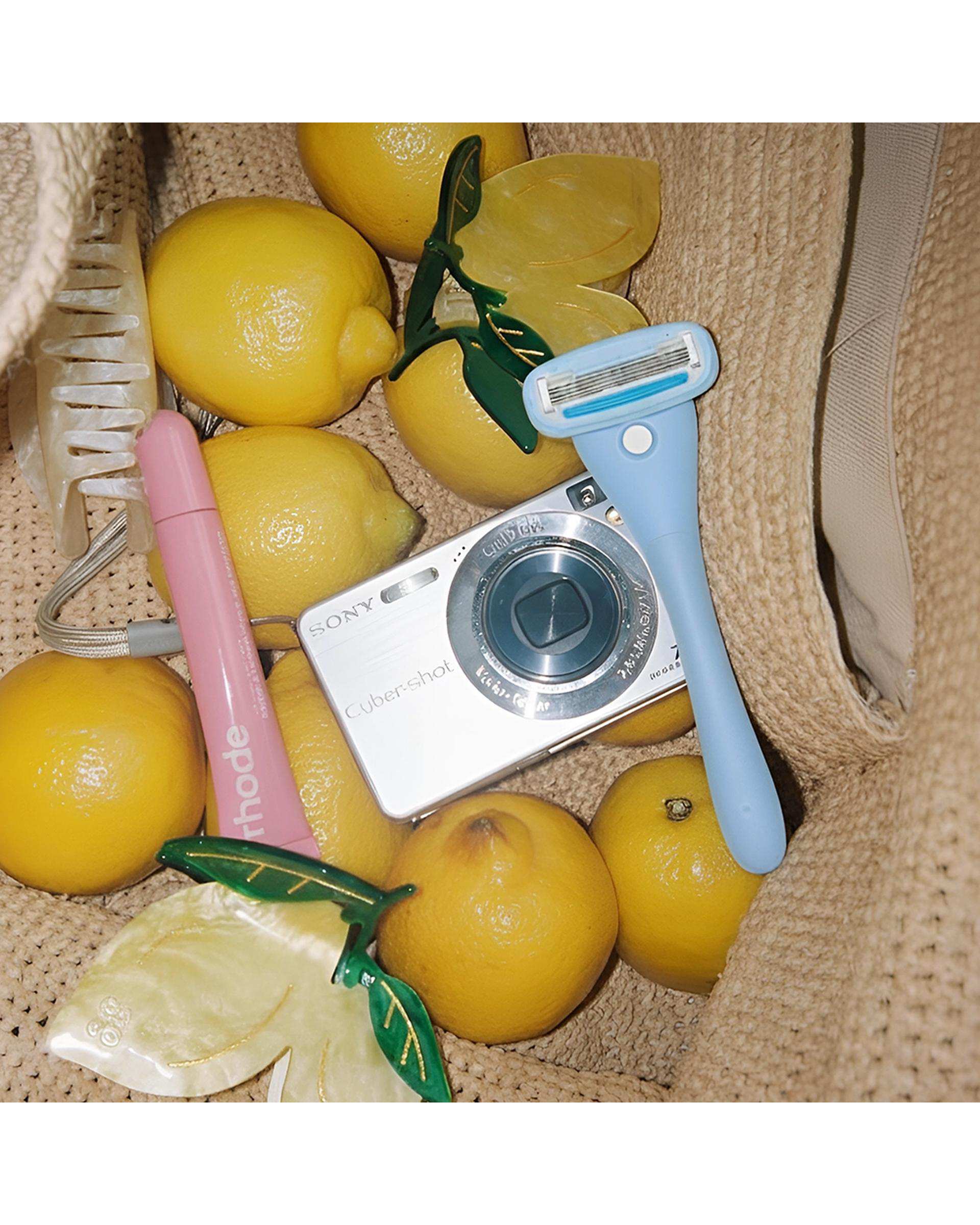 خودتراش زنانه 5 لبه آبی سیلور Silver مدل Gloria5 System دسته با 2 تیغ یدک و هوک نگهدارنده