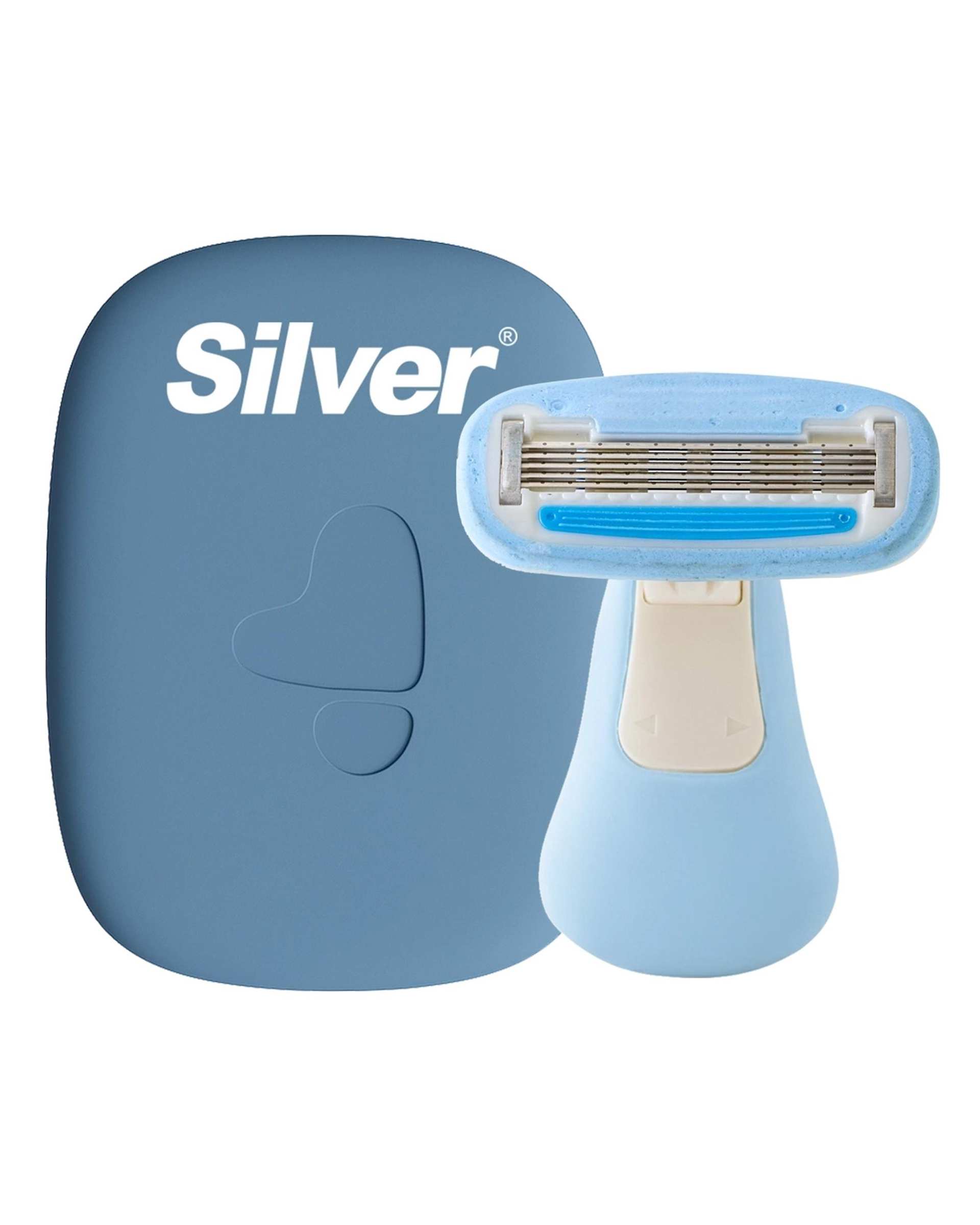 خودتراش زنانه 5 لبه نیلی سیلور Silver مدل Gloria5 GO دسته با 3 تیغ یدک و هاردکیس