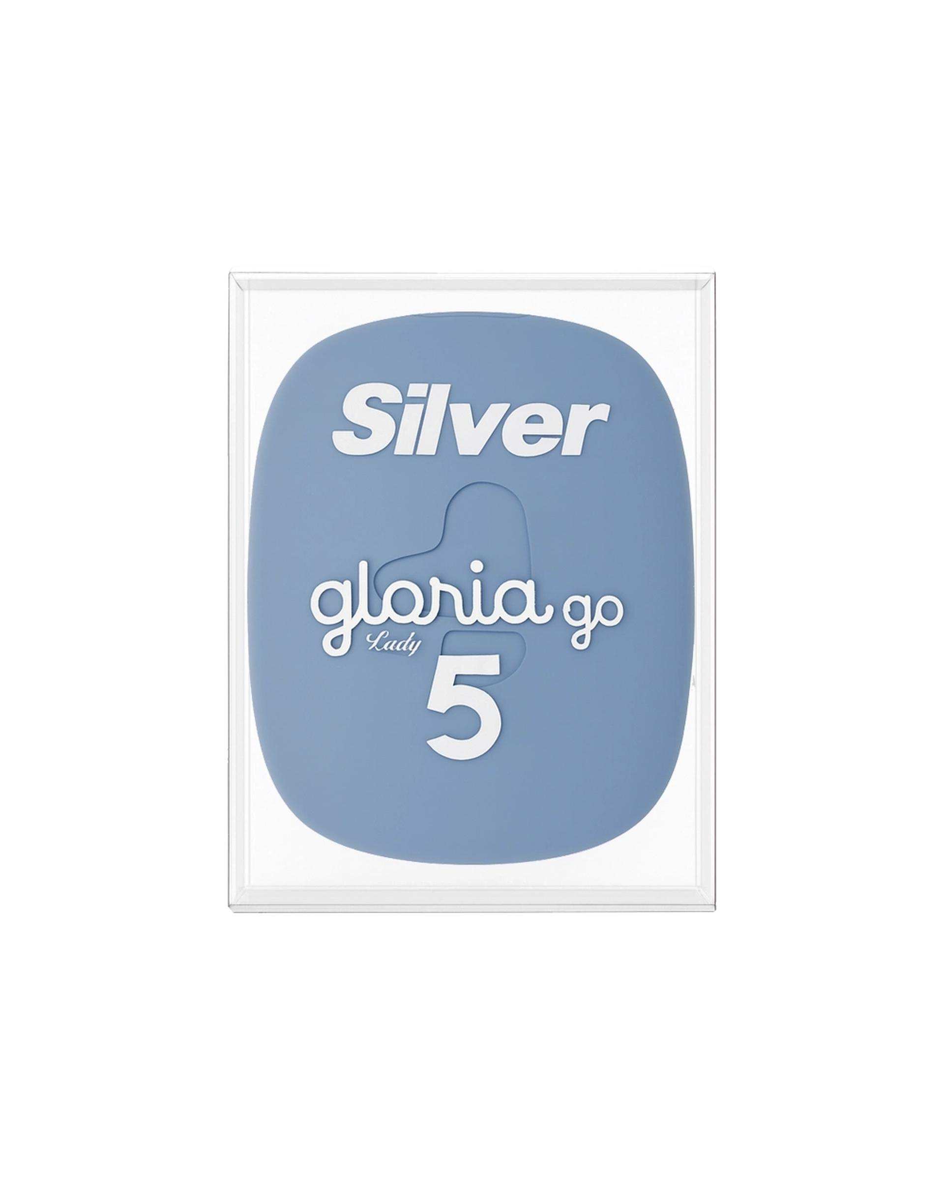خودتراش زنانه 5 لبه نیلی سیلور Silver مدل Gloria5 GO دسته با 3 تیغ یدک و هاردکیس