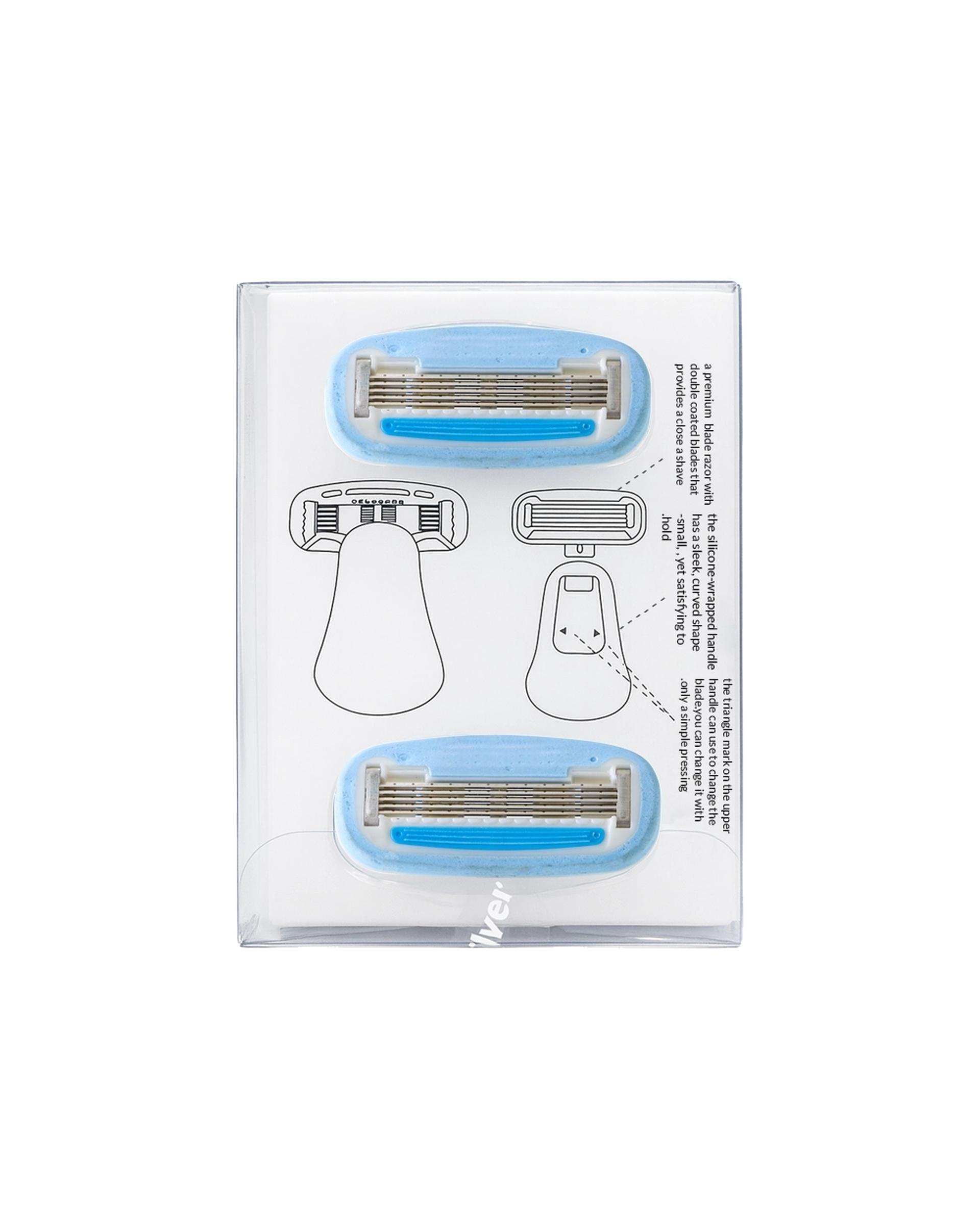 خودتراش زنانه 5 لبه نیلی سیلور Silver مدل Gloria5 GO دسته با 3 تیغ یدک و هاردکیس