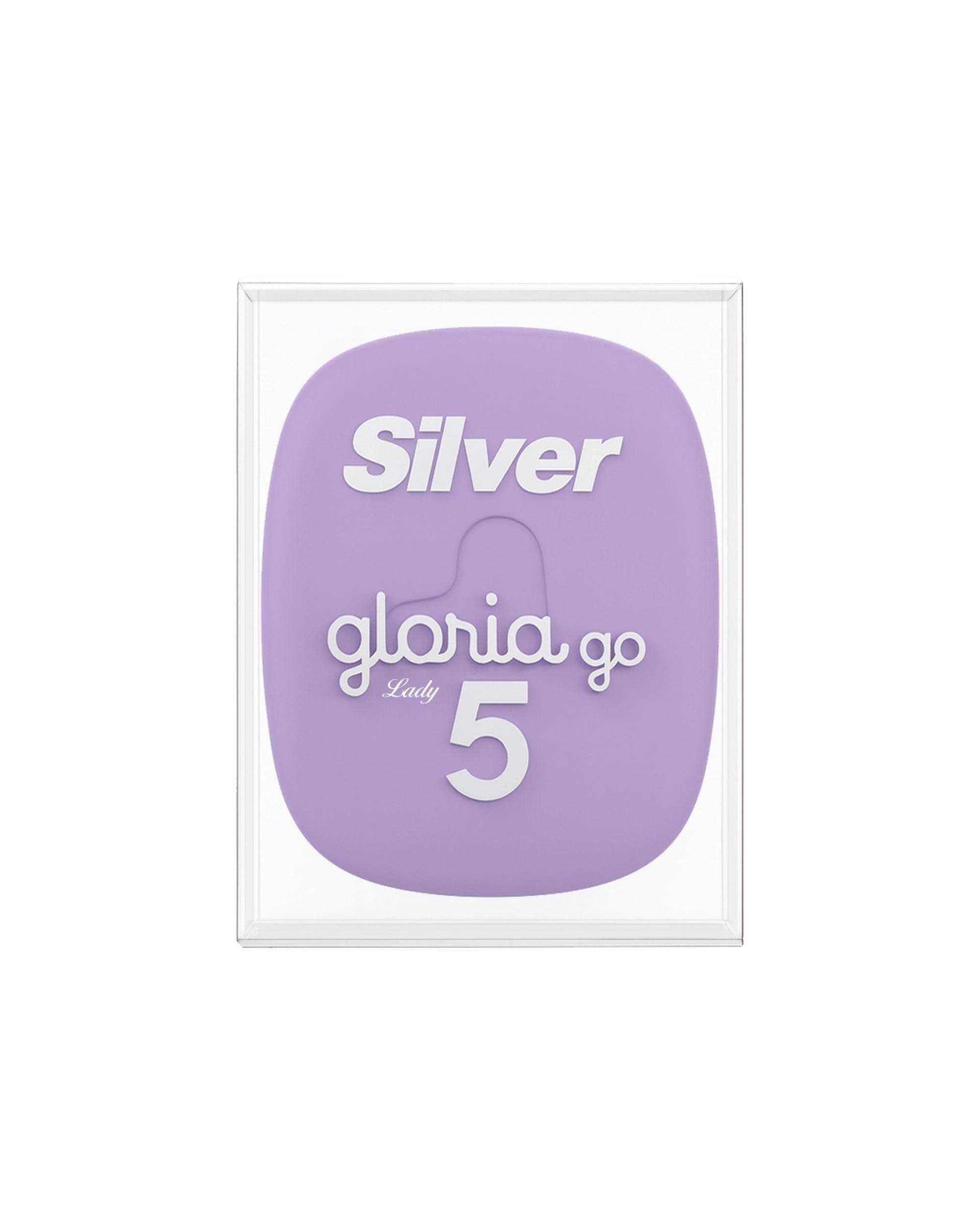 خودتراش زنانه 5 لبه بنفش سیلور Silver مدل Gloria5 GO دسته با 3 تیغ یدک و هاردکیس