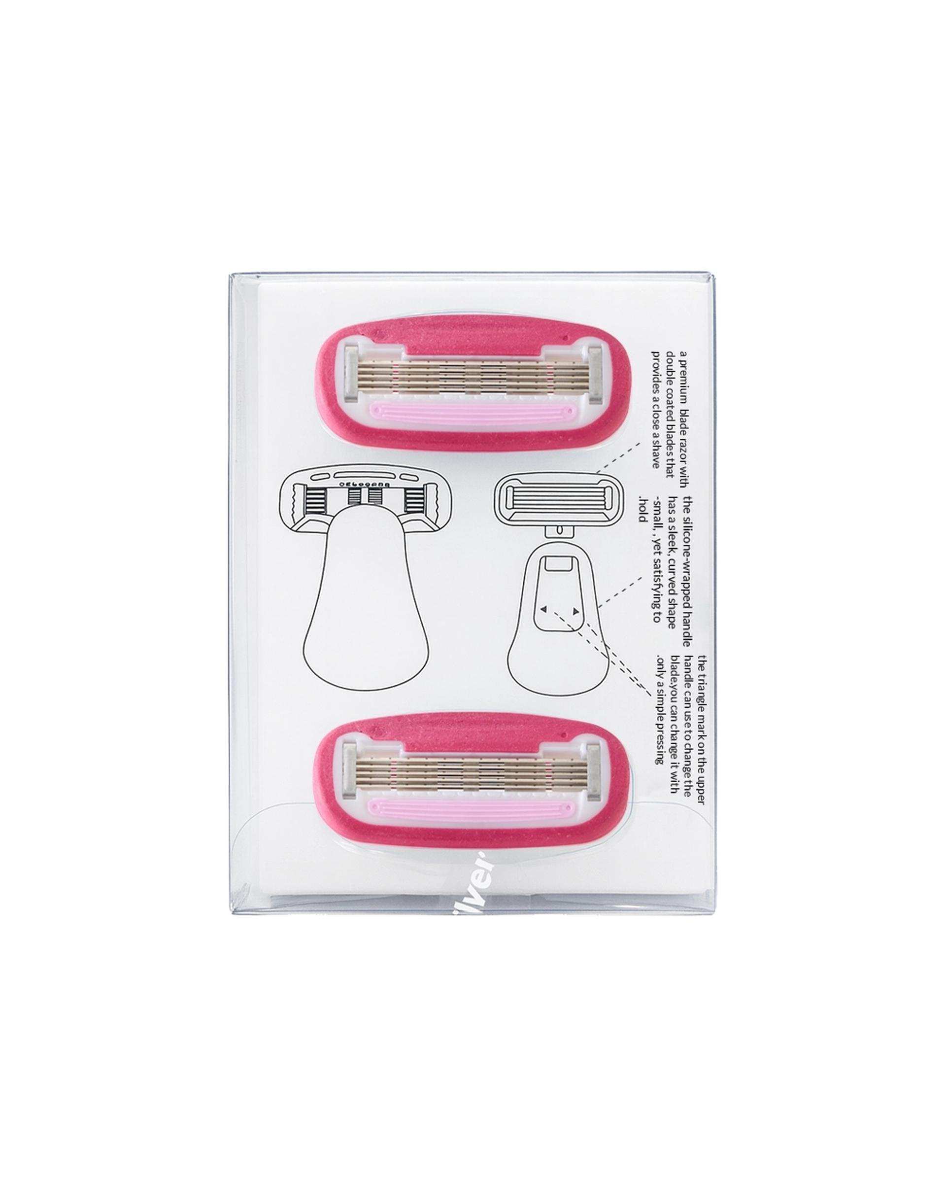 خودتراش زنانه 5 لبه بنفش سیلور Silver مدل Gloria5 GO دسته با 3 تیغ یدک و هاردکیس