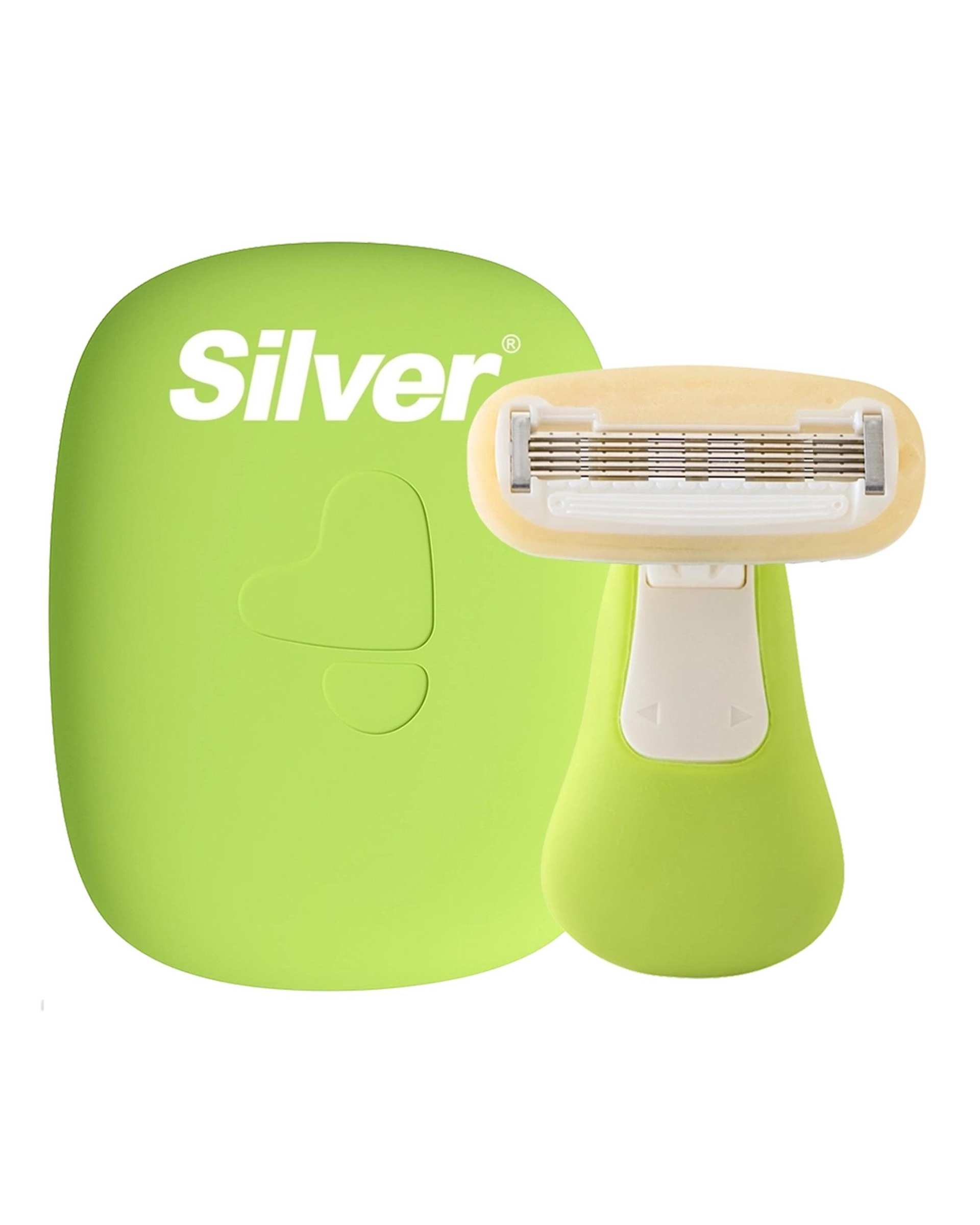 خودتراش زنانه 5 لبه سبز سیلور Silver مدل Gloria5 GO دسته با 3 تیغ یدک و هاردکیس