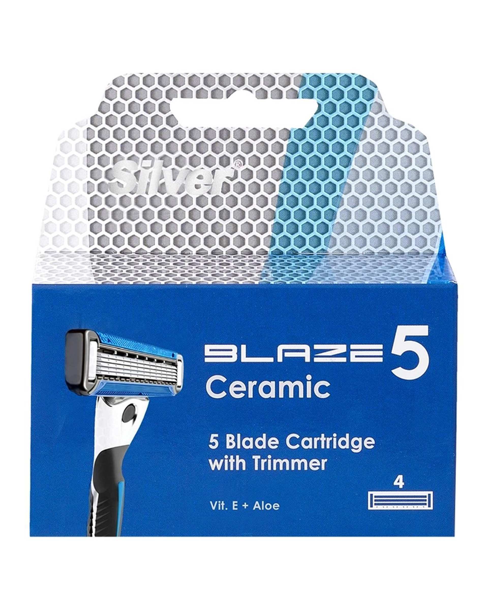 تیغ یدک 5 لبه سیلور Silver مدل Blaze5 بسته 4 عددی