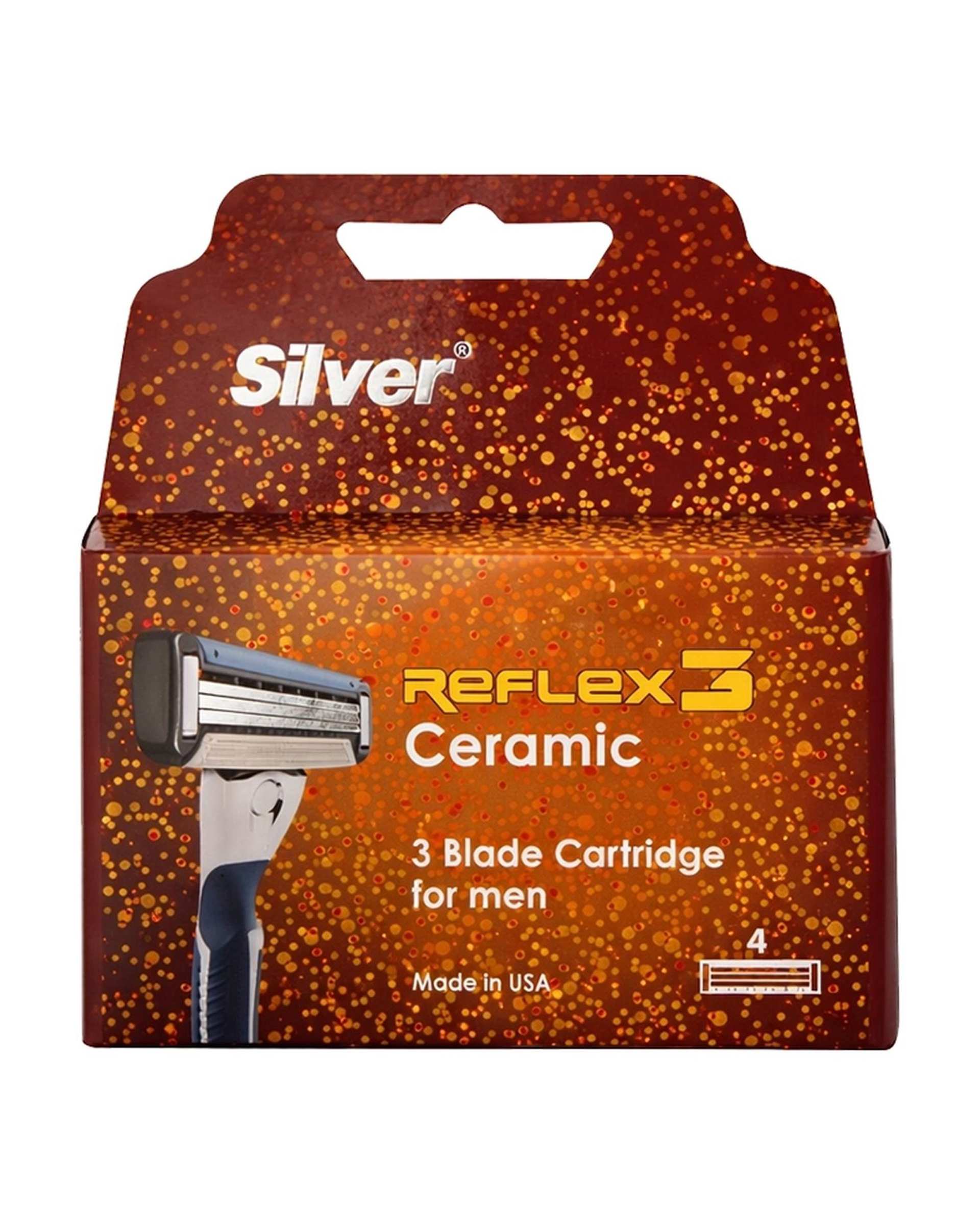 تیغ یدک 3 لبه سیلور Silver مدل Reflex3 بسته 4 عددی