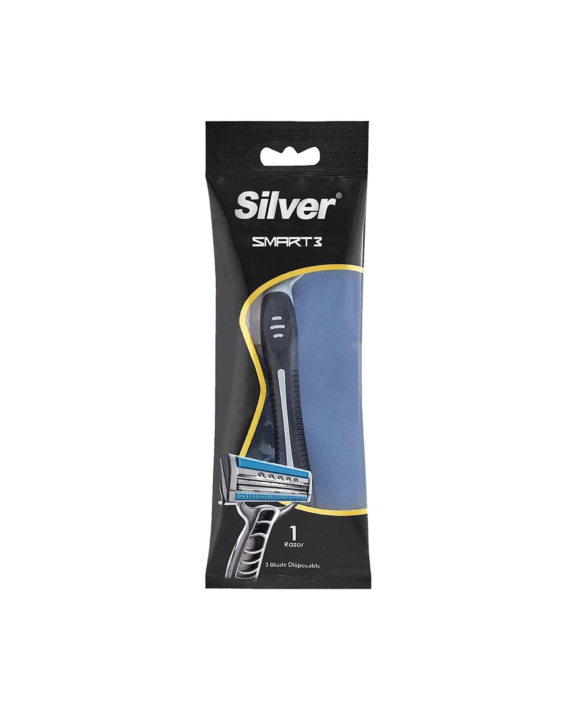 خودتراش 3 لبه سیلور Silver مدل Smart3 بسته 1 عددی