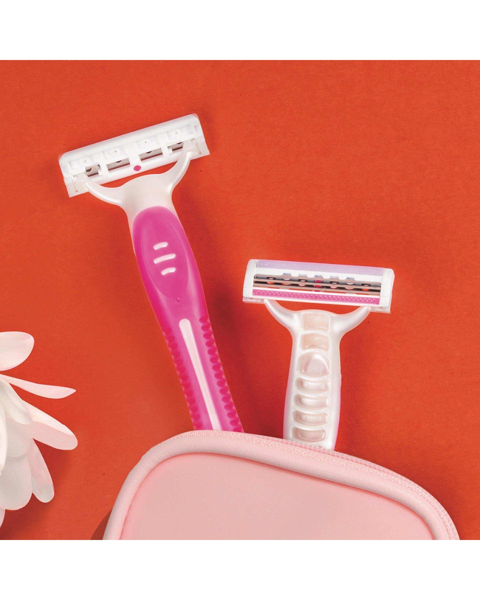 خودتراش زنانه 3 لبه سیلور Silver مدل Smart3 بسته 4 عددی