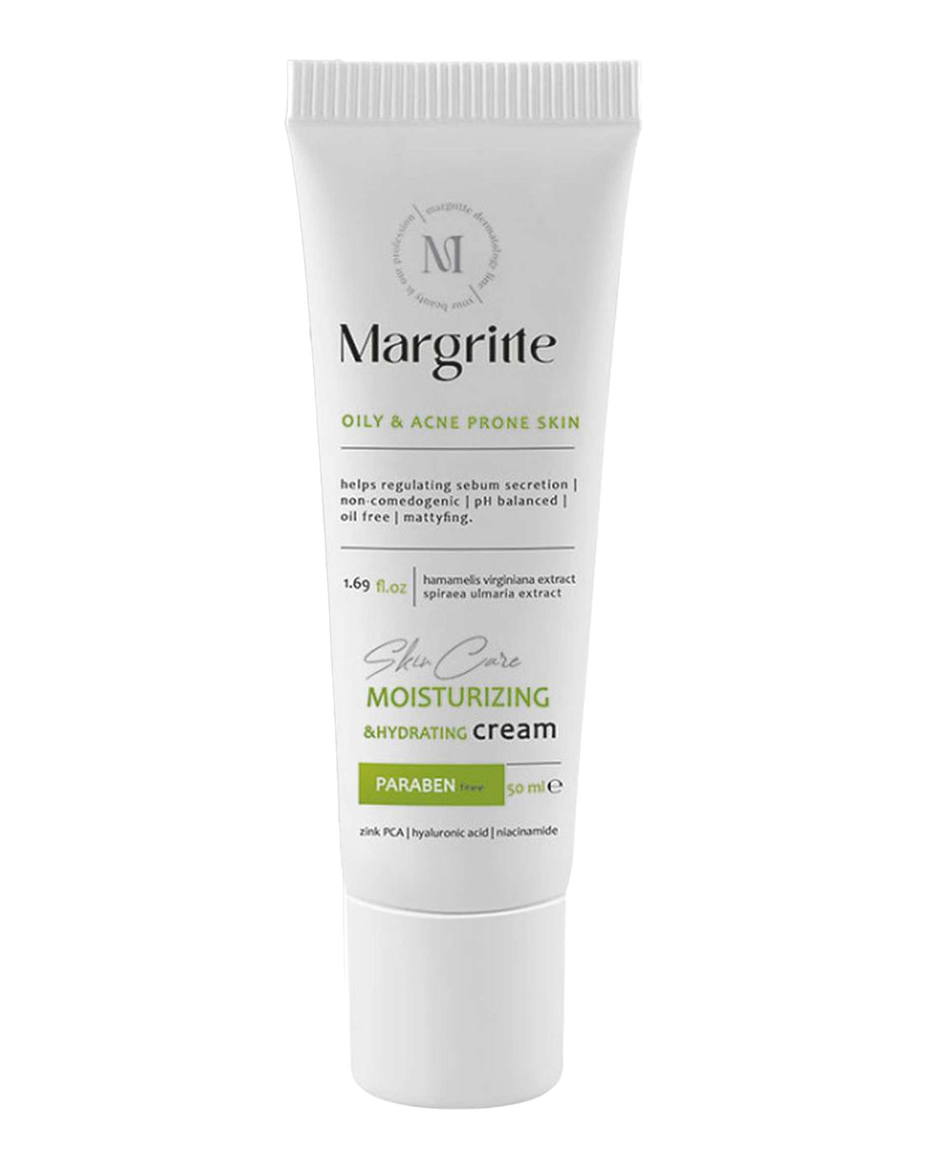 کرم مرطوب کننده و آبرسان قوی مارگریت Margritte مناسب پوست چرب و مستعد آکنه حجم 50ml