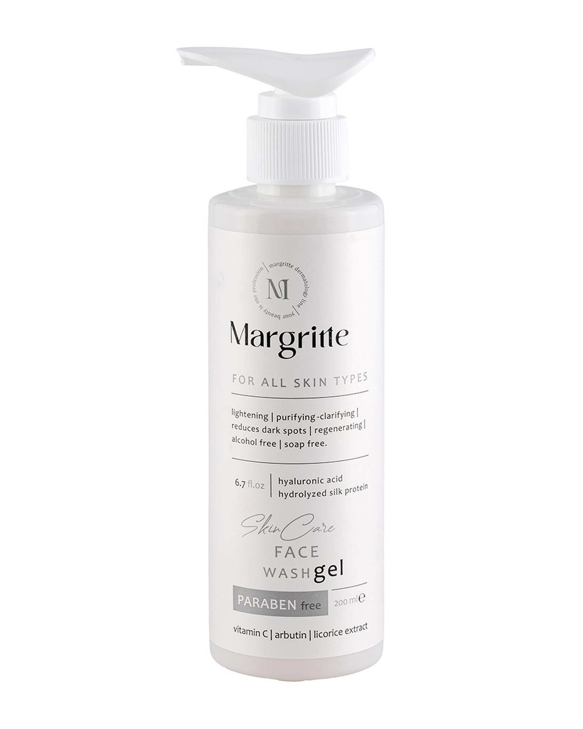 ژل شستشوی روشن کننده صورت مارگریت Margritte مناسب انواع پوست حجم 200ml