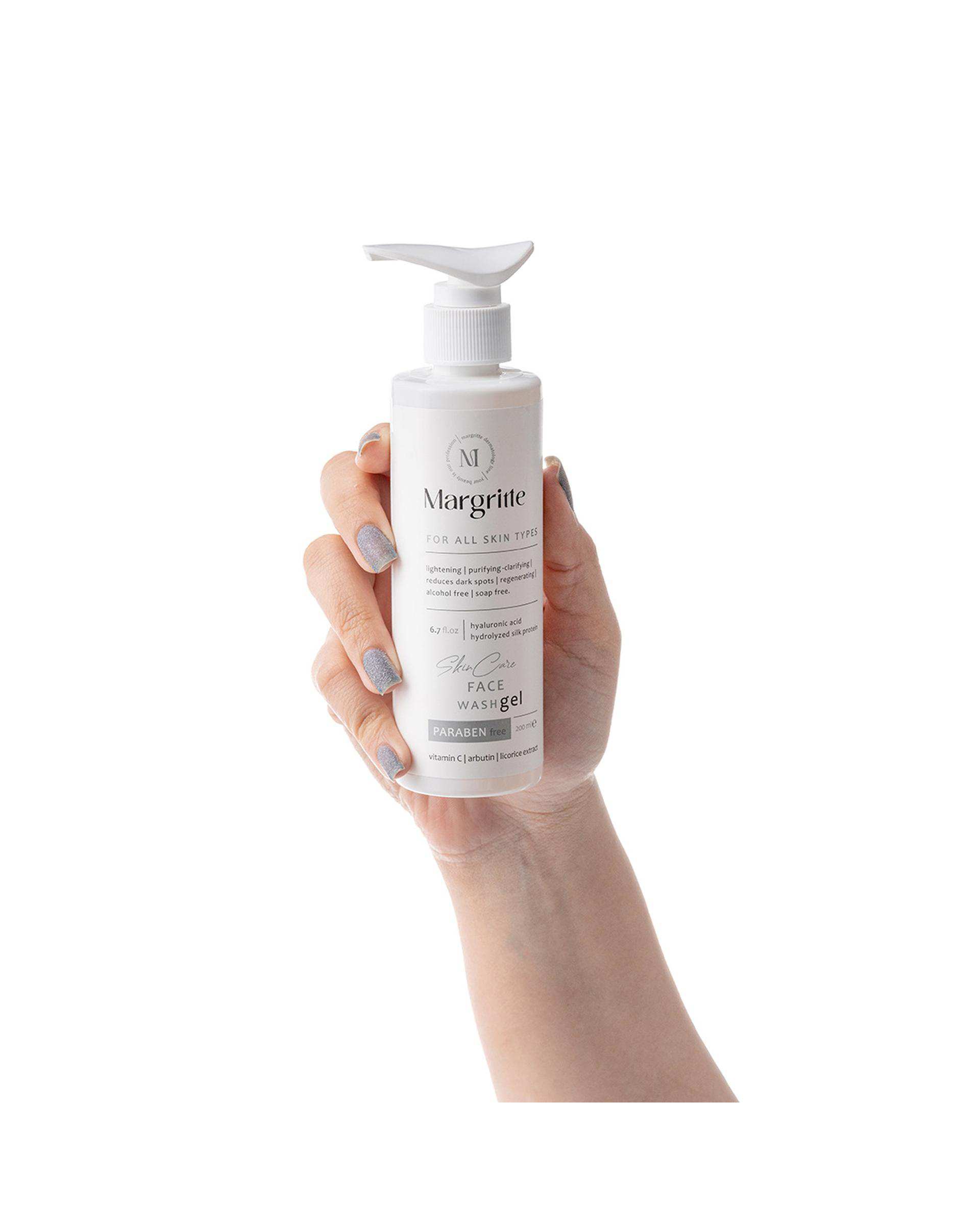 ژل شستشوی روشن کننده صورت مارگریت Margritte مناسب انواع پوست حجم 200ml