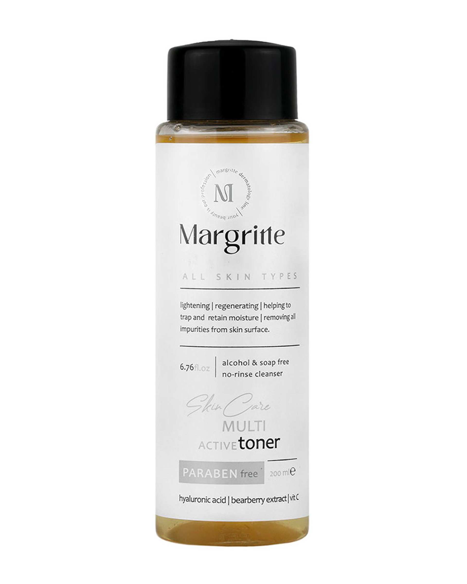 تونر مولتی اکتیو مارگریت Margritte مناسب انواع پوست حجم 200ml